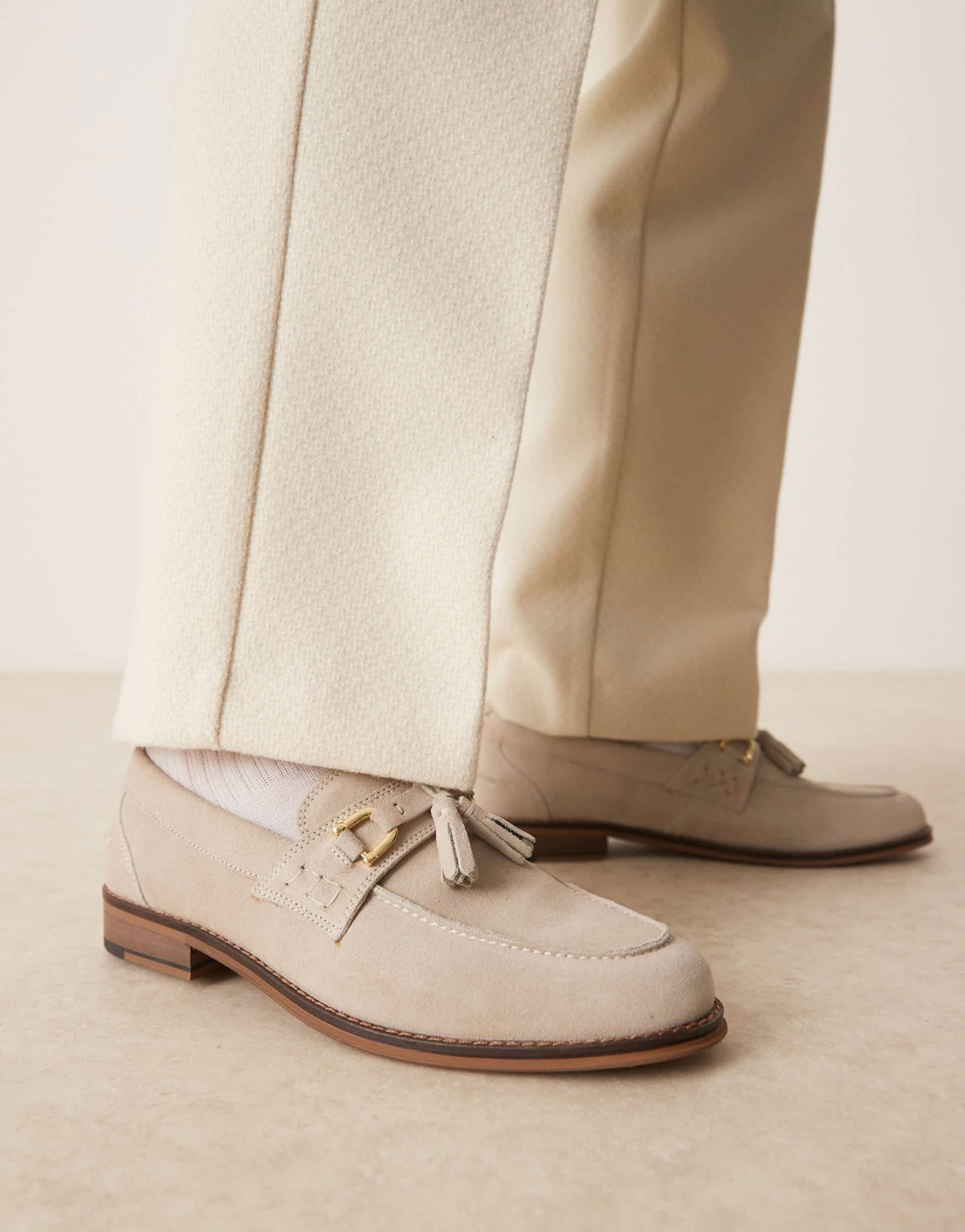 ASOS DESIGN grey suede loafers with tassle - ASOS Sample Sale