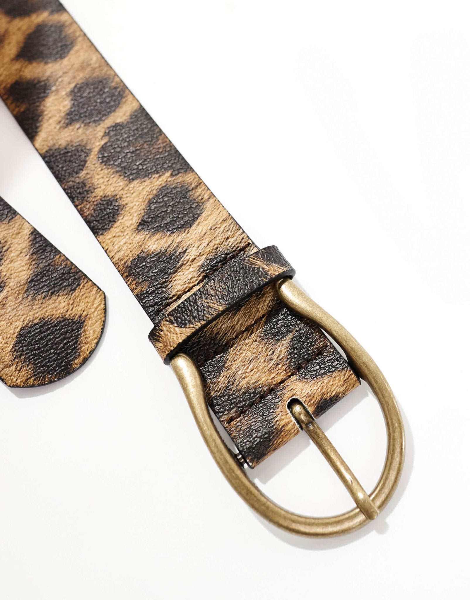 ASOS DESIGN half moon waist and hip jeans belt in leopard - ASOS Sample Sale