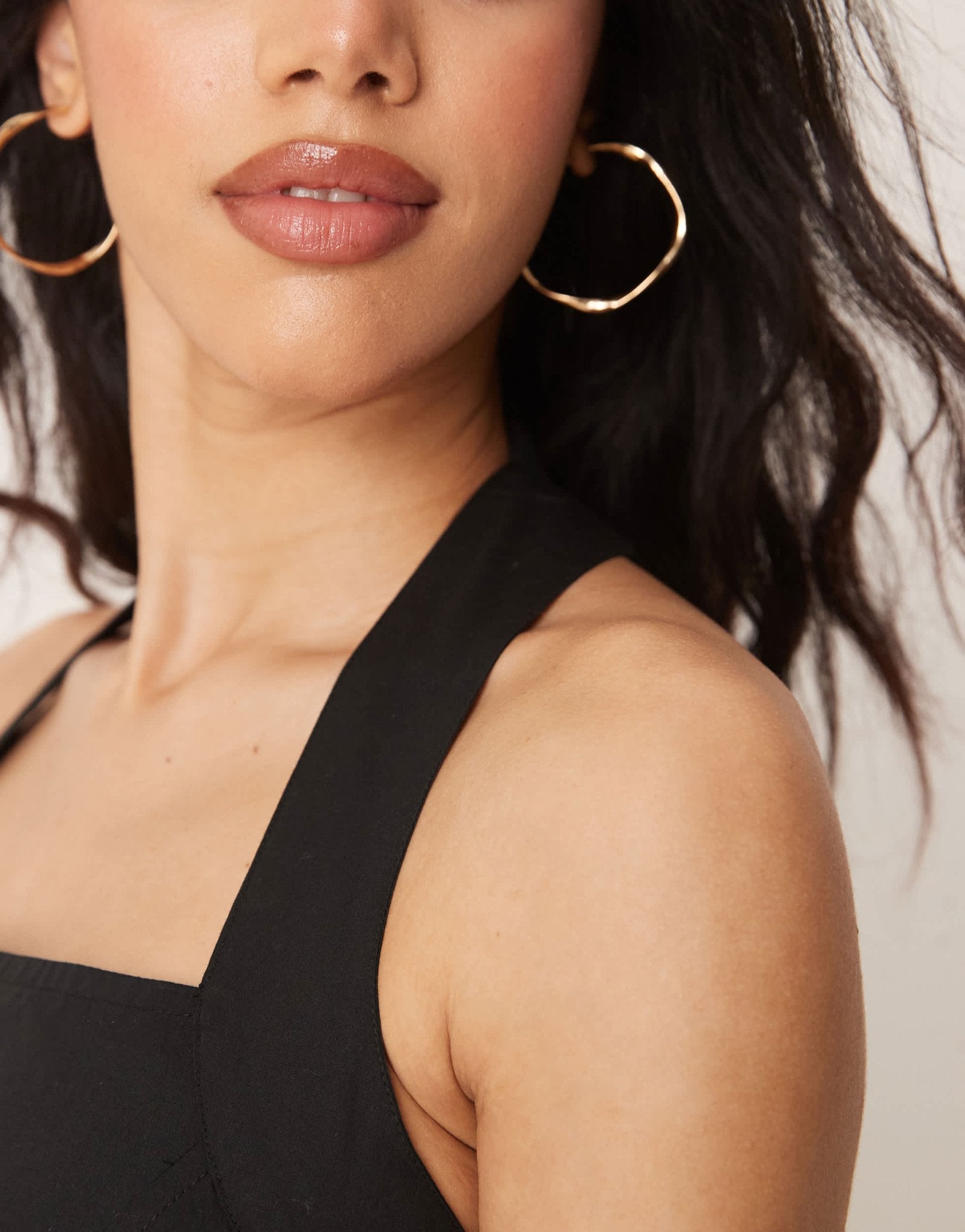 ASOS DESIGN halter mini sundress with ruffle hem in black - ASOS Sample Sale