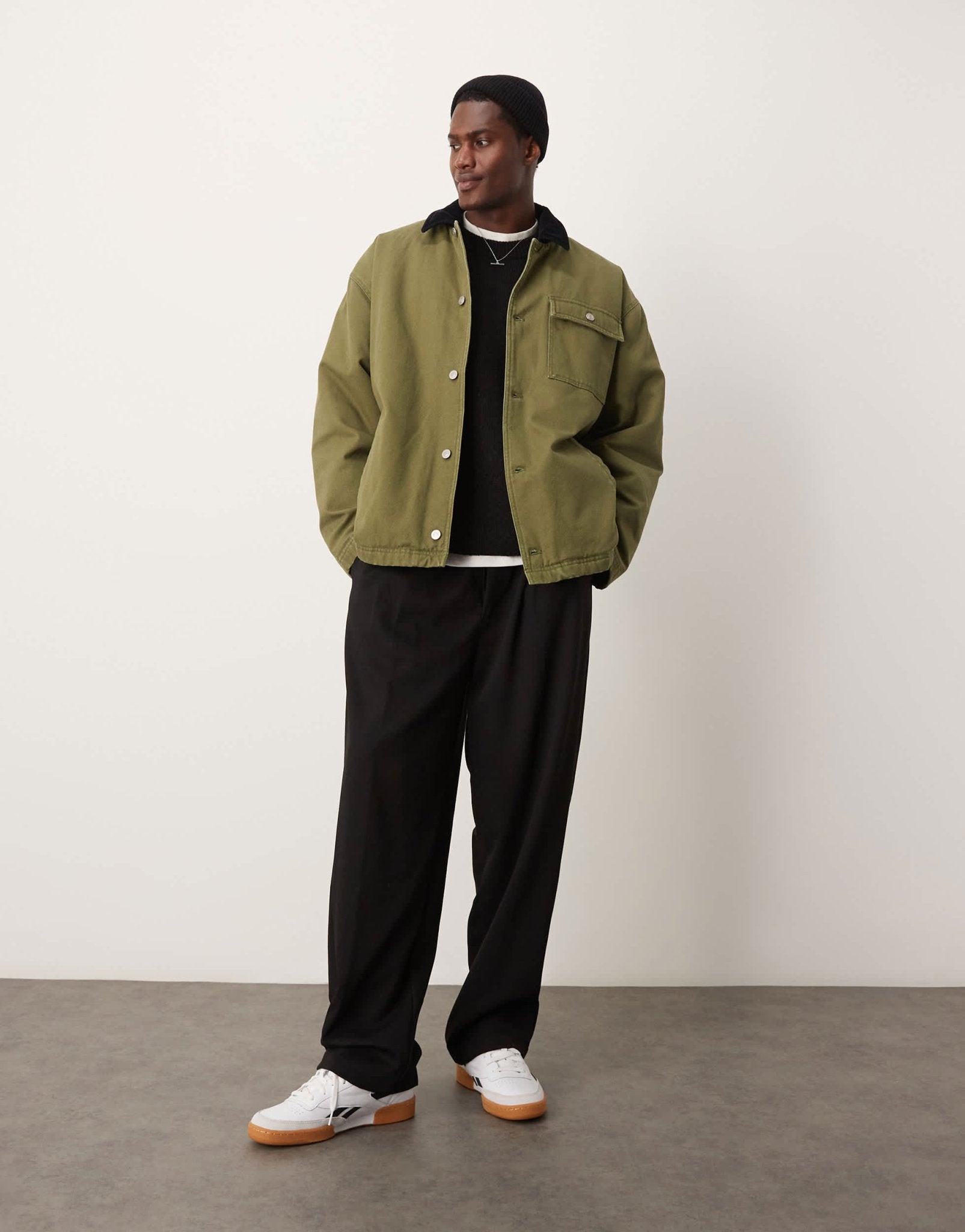 ASOS DESIGN harrington jacket in khaki - KHAKI - ASOS Sample Sale
