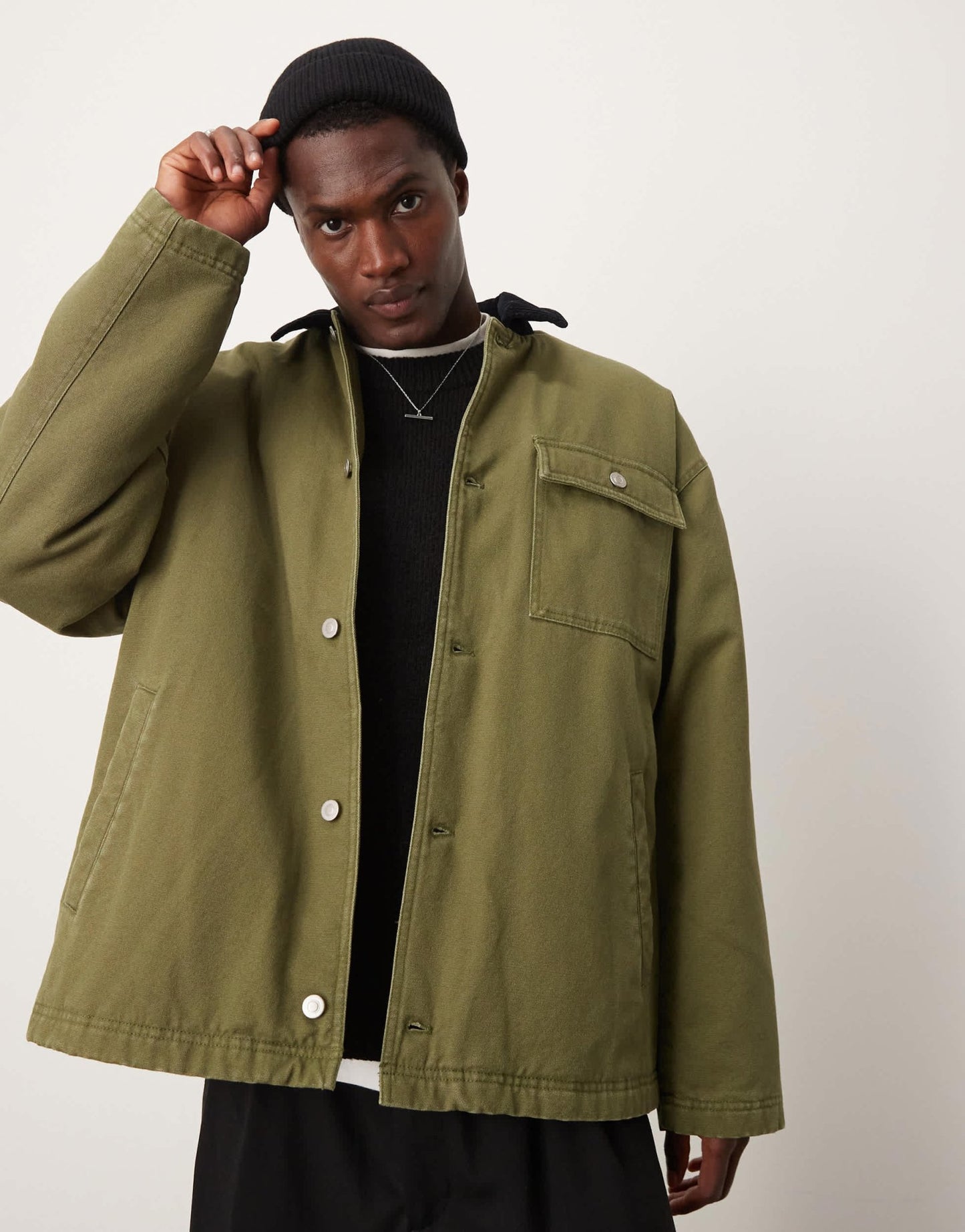 ASOS DESIGN harrington jacket in khaki - KHAKI - ASOS Sample Sale