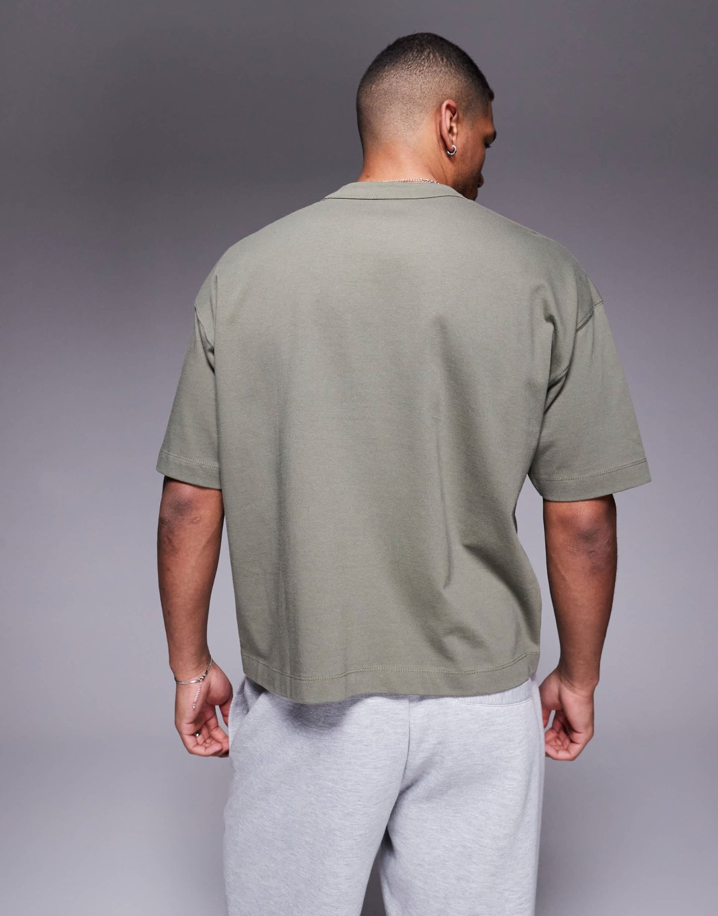 ASOS DESIGN heavyweight boxy oversized t-shirt in khaki - ASOS Sample Sale