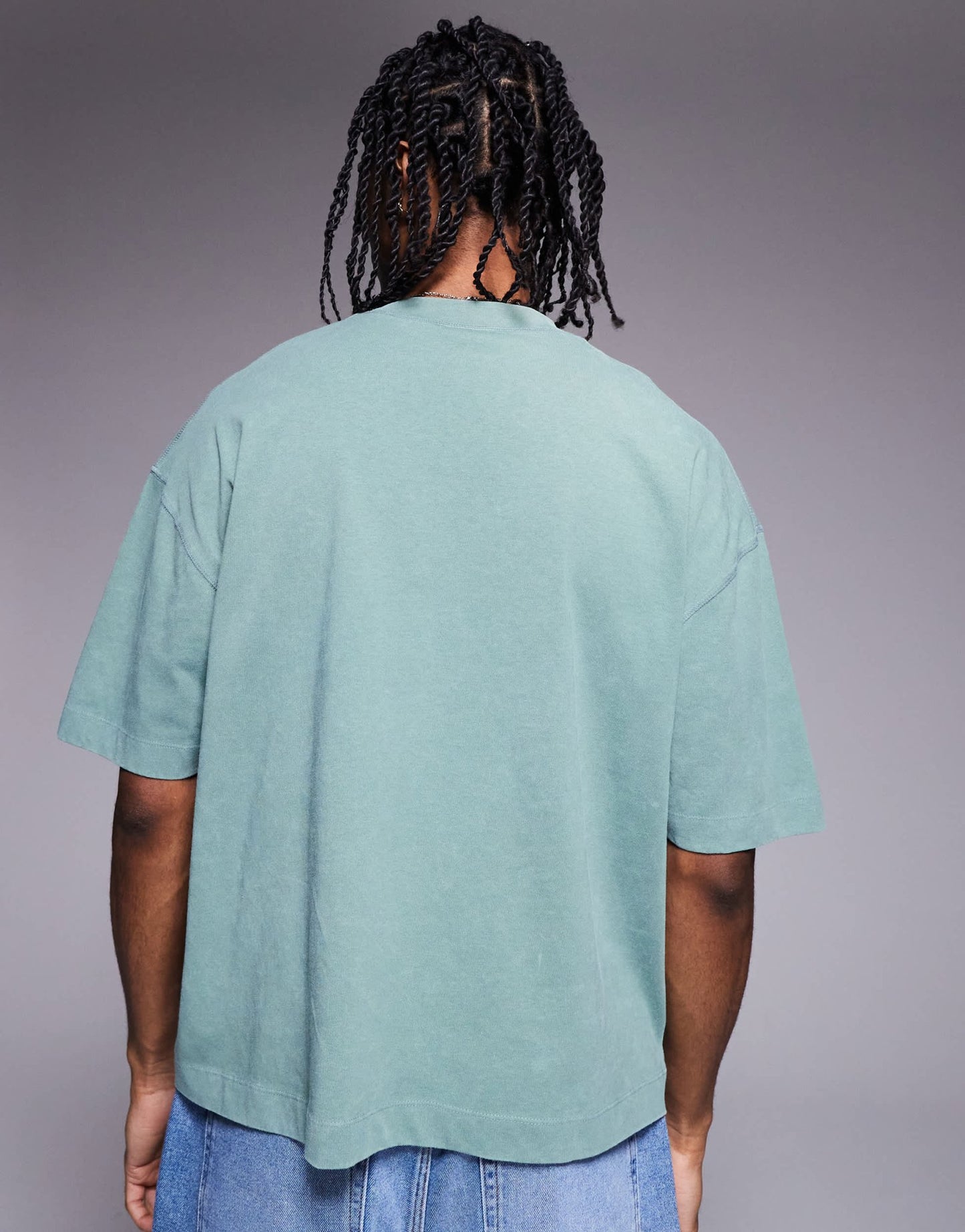 ASOS DESIGN heavyweight boxy oversized t-shirt in washed green - ASOS Sample Sale