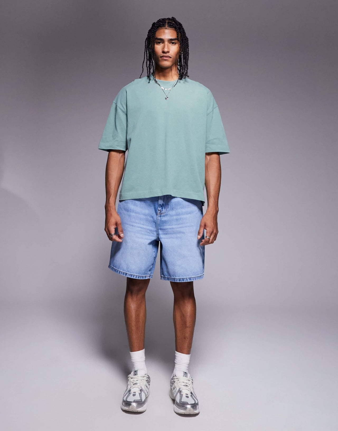 ASOS DESIGN heavyweight boxy oversized t-shirt in washed green - ASOS Sample Sale