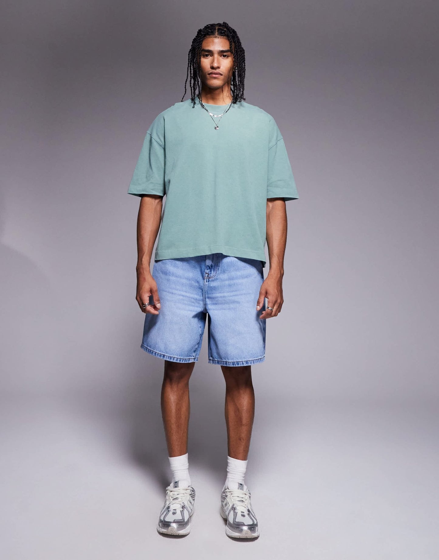 ASOS DESIGN heavyweight boxy oversized t-shirt in washed green - ASOS Sample Sale