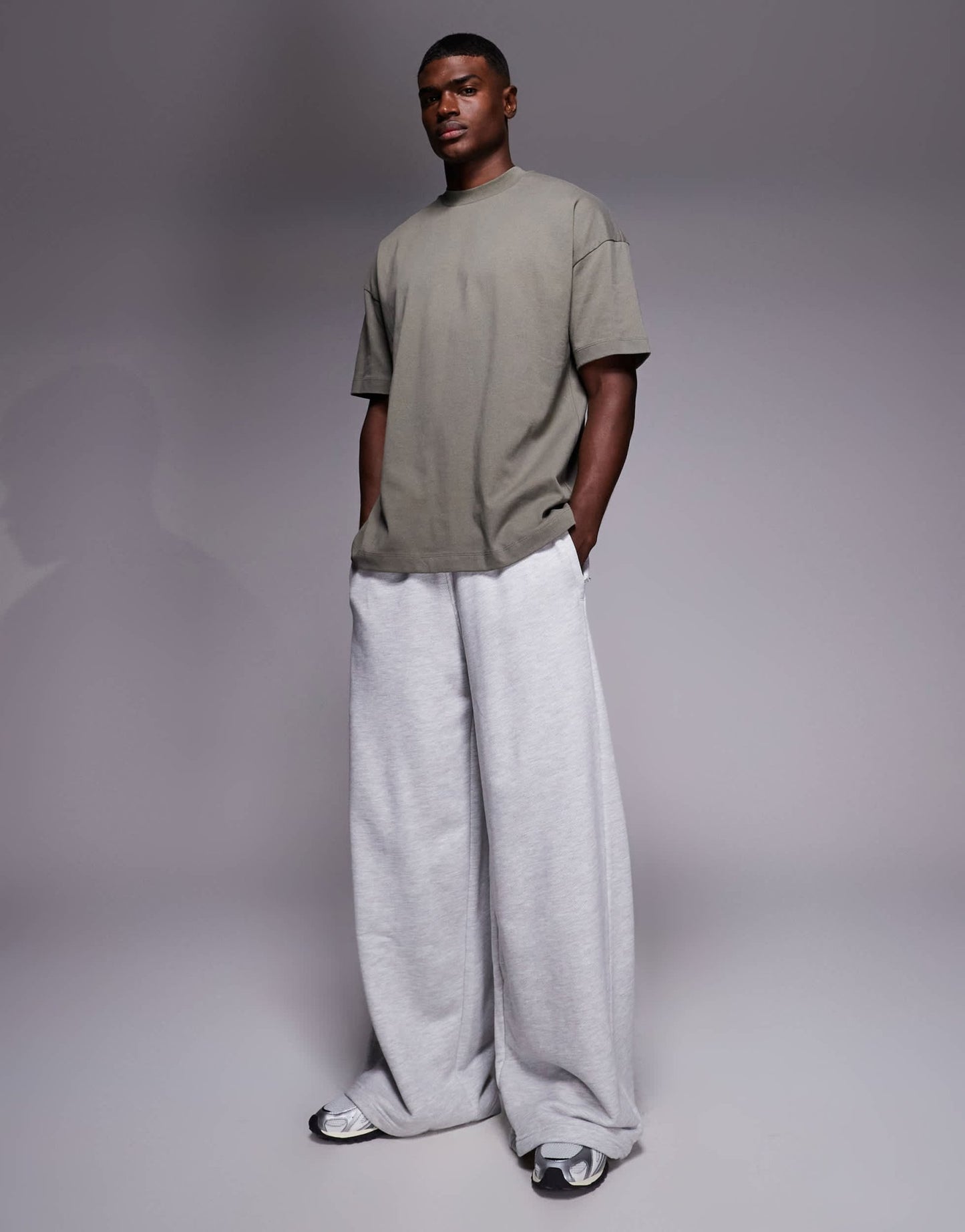 ASOS DESIGN heavyweight oversized drop shoulder t-shirt in khaki - ASOS Sample Sale
