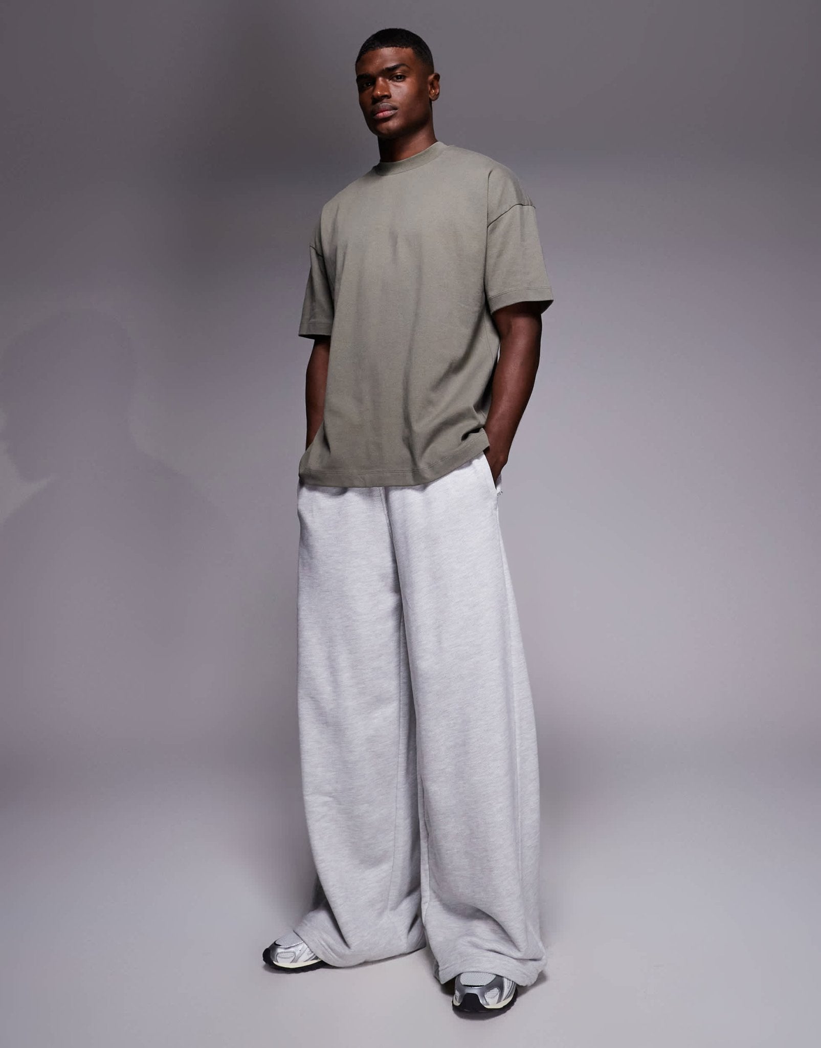 ASOS DESIGN heavyweight oversized drop shoulder t-shirt in khaki - ASOS Sample Sale