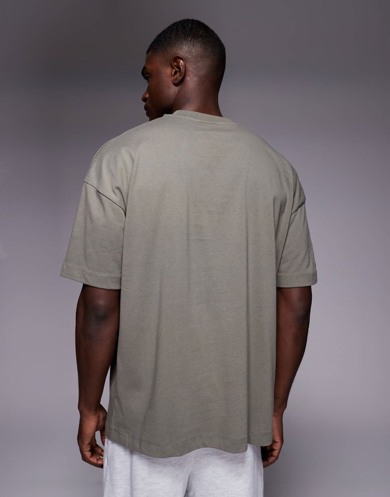 ASOS DESIGN heavyweight oversized drop shoulder t-shirt in khaki - ASOS Sample Sale