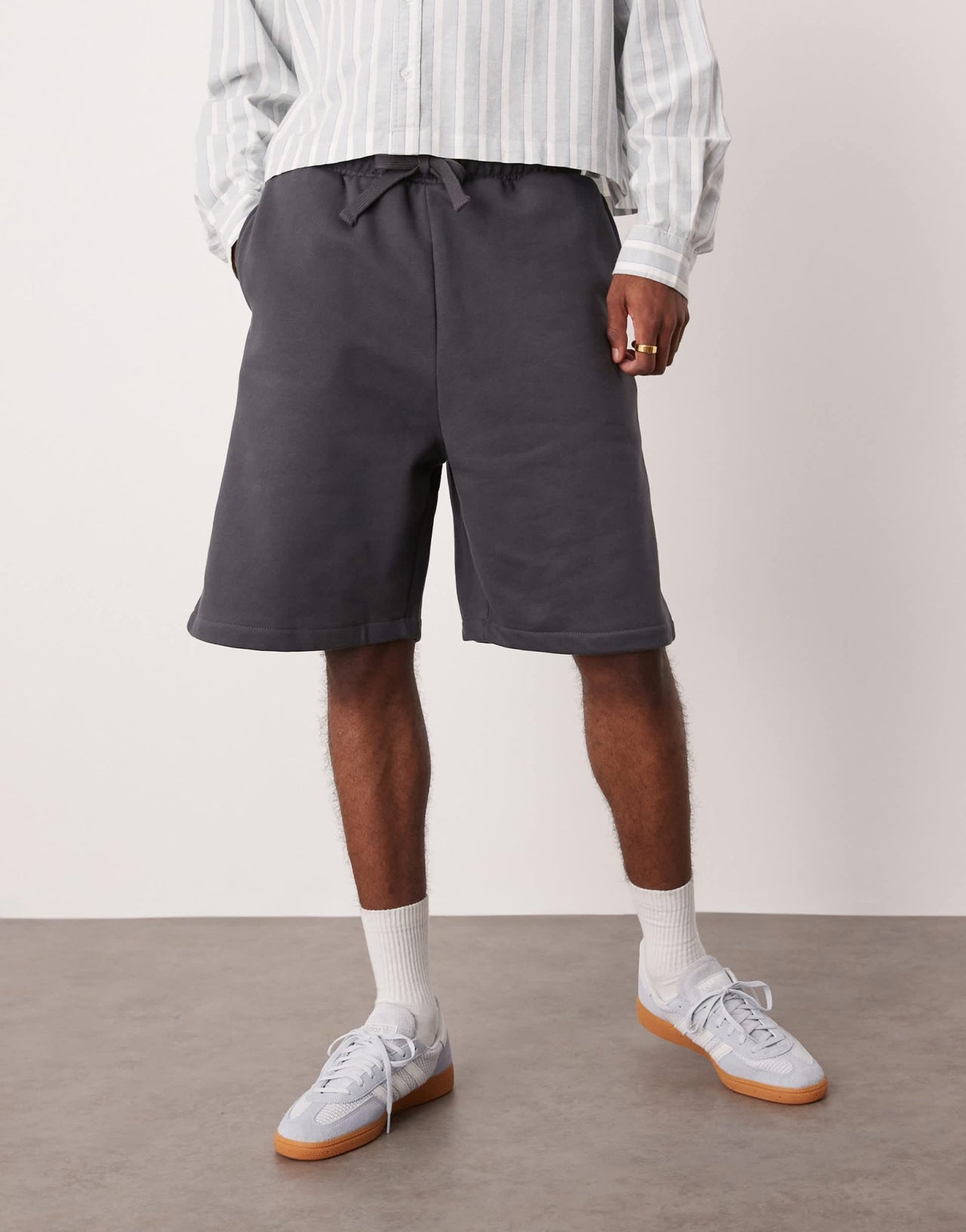 ASOS DESIGN heavyweight oversized shorts 400gsm in charcoal - CHARCOAL - CHARCOAL - ASOS Sample Sale