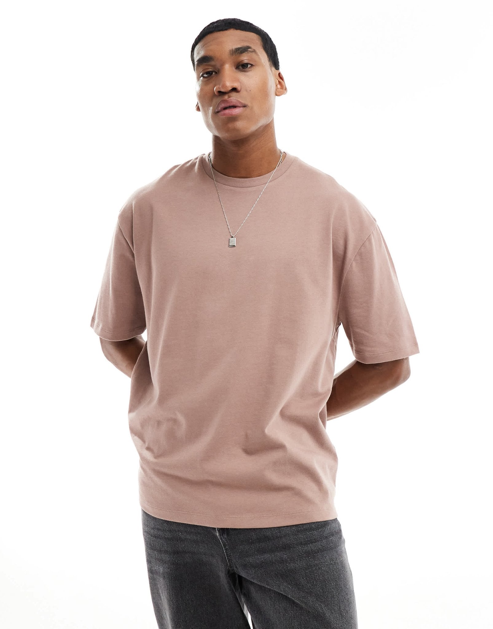 ASOS DESIGN heavyweight oversized t-shirt in brown - ASOS Sample Sale