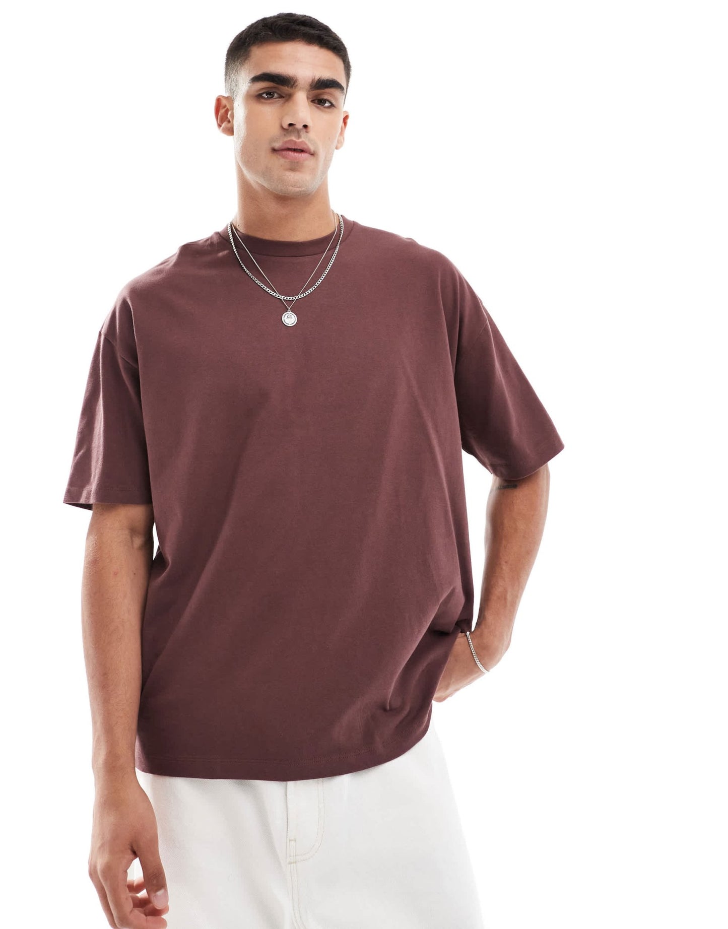 ASOS DESIGN heavyweight oversized t-shirt in brown - ASOS Sample Sale