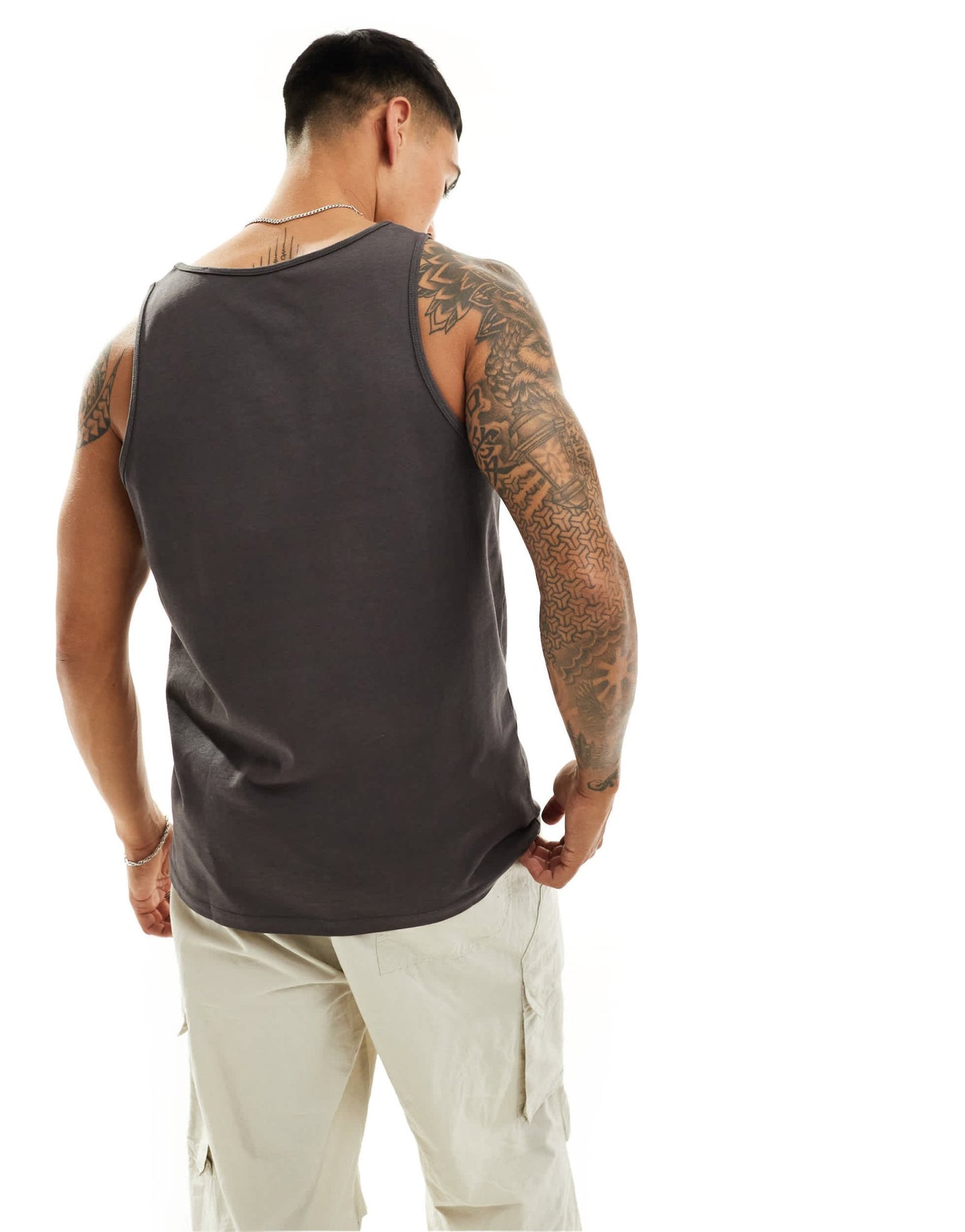ASOS DESIGN heavyweight vest in charcoal - ASOS Sample Sale