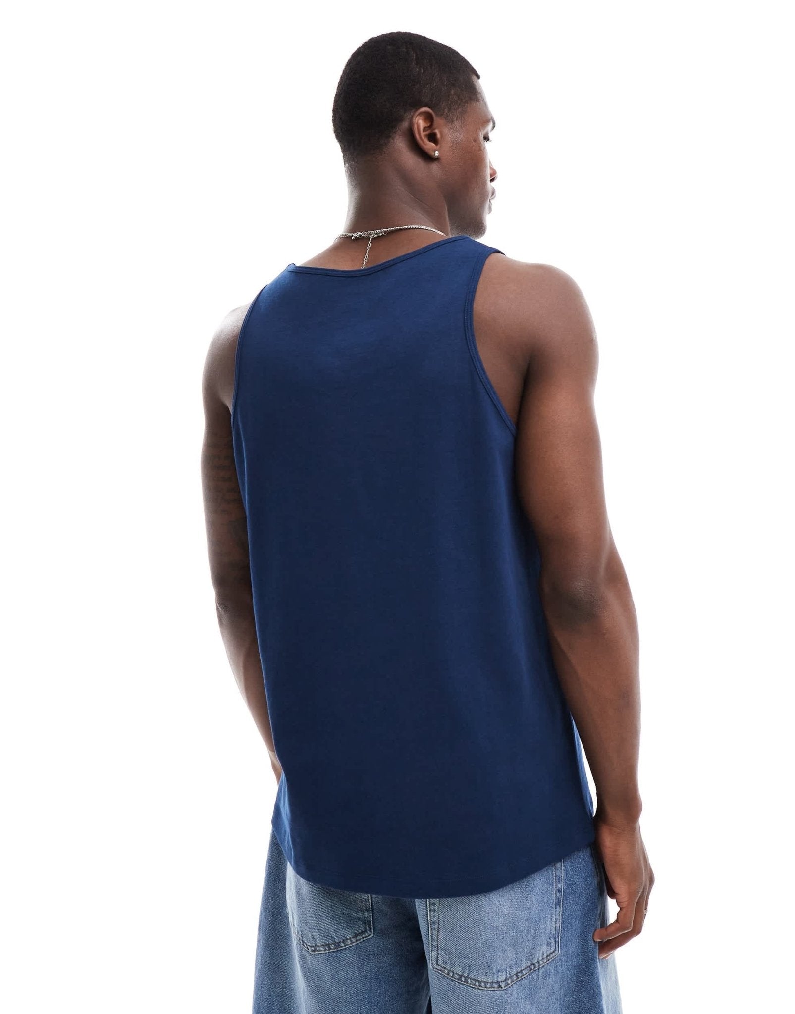 ASOS DESIGN heavyweight vest in navy - ASOS Sample Sale