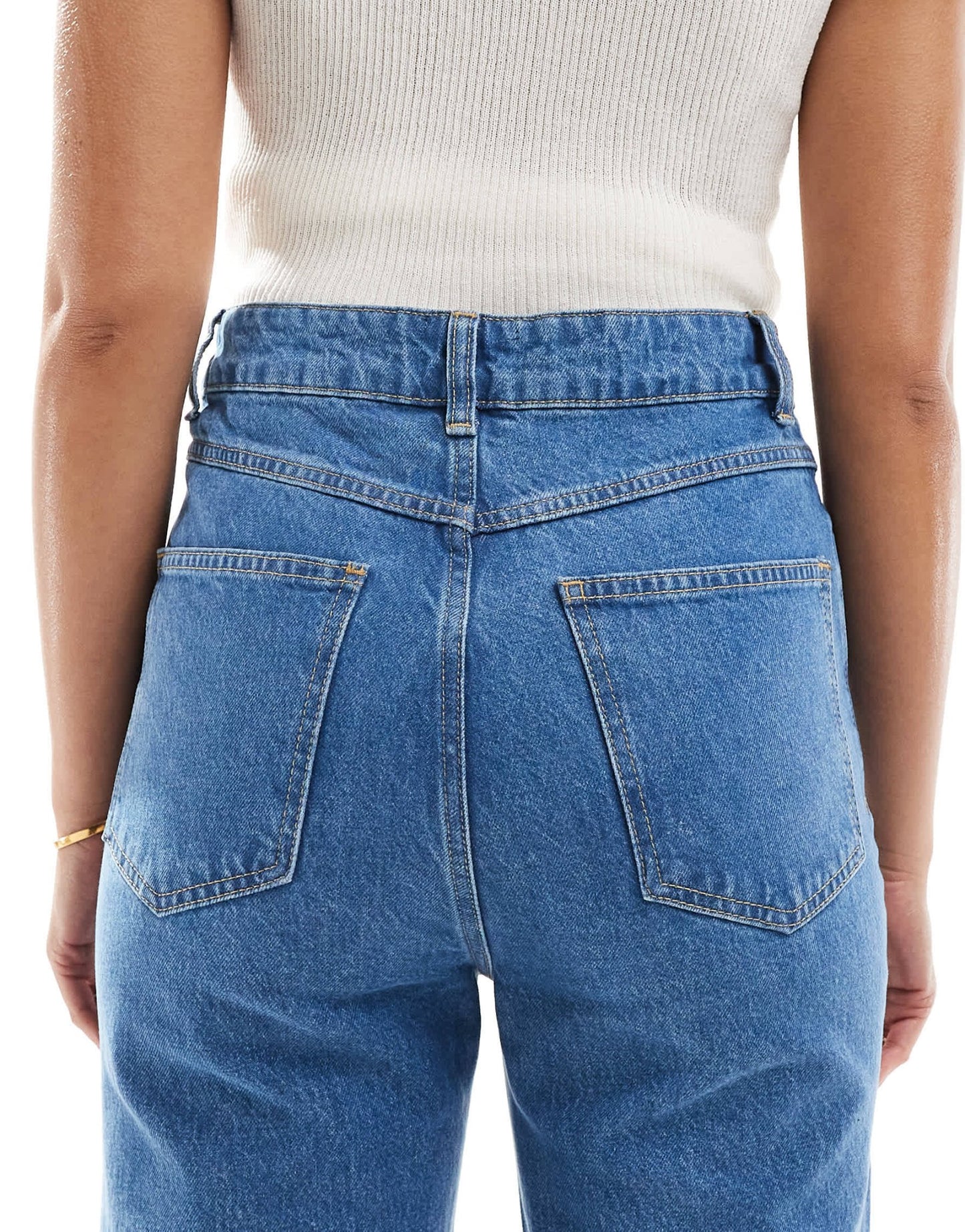 ASOS DESIGN high rise flared jean in light blue wash - ASOS Sample Sale