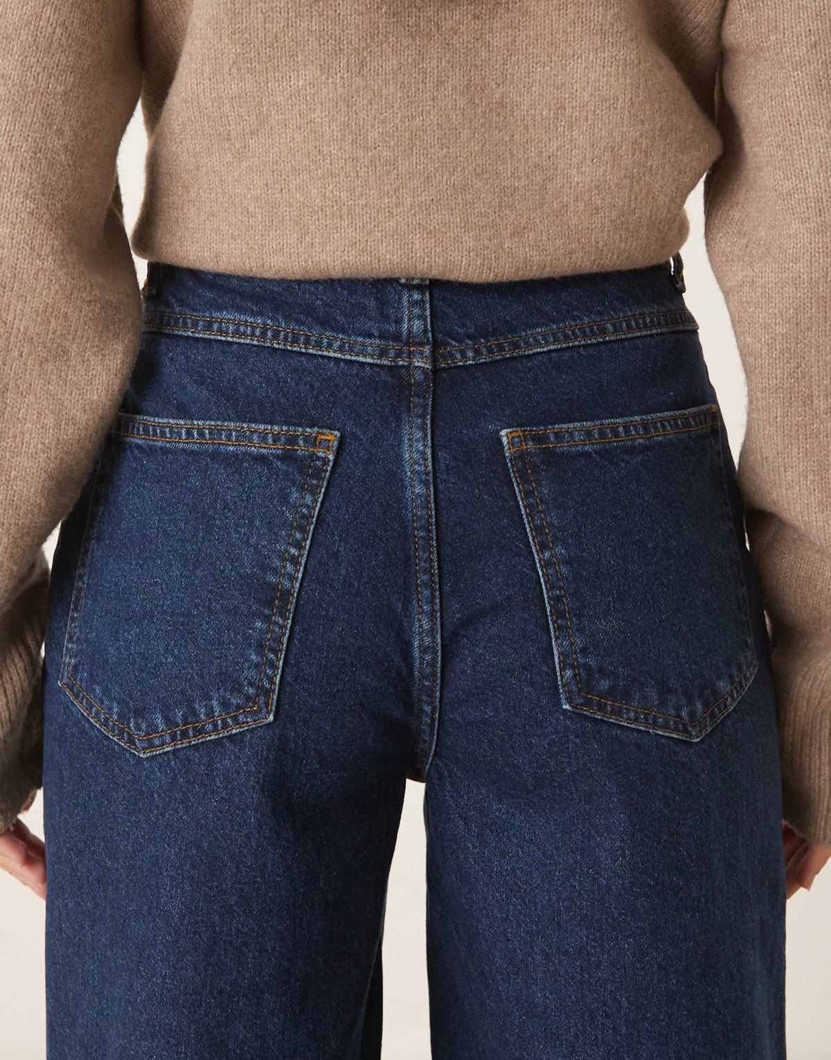ASOS DESIGN high rise wide leg flared jean in indigo - ASOS Sample Sale