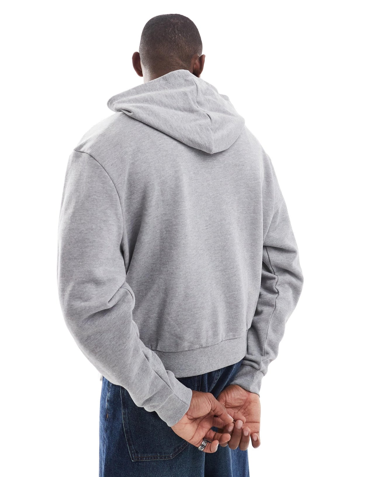 ASOS DESIGN hoodie with collegiate print in grey marl - ASOS Sample Sale