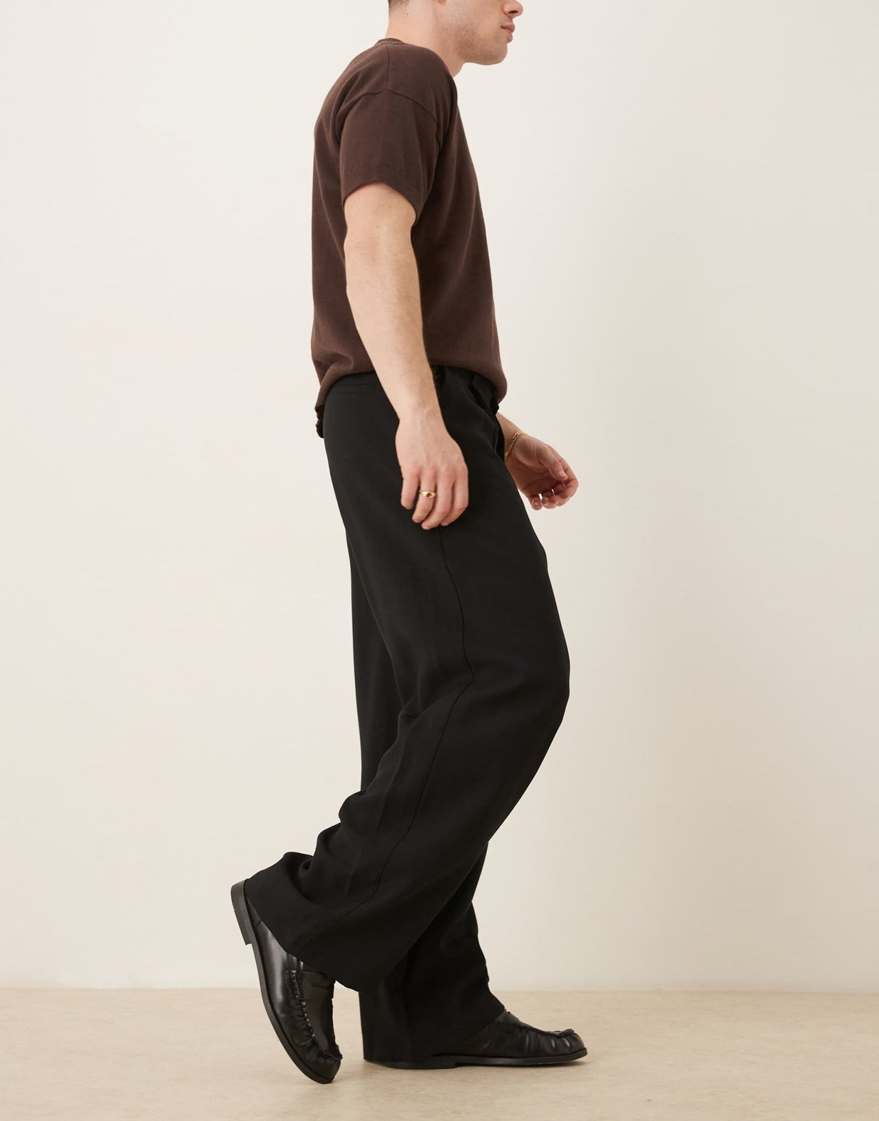 ASOS DESIGN horseshoe smart trousers in black - ASOS Sample Sale