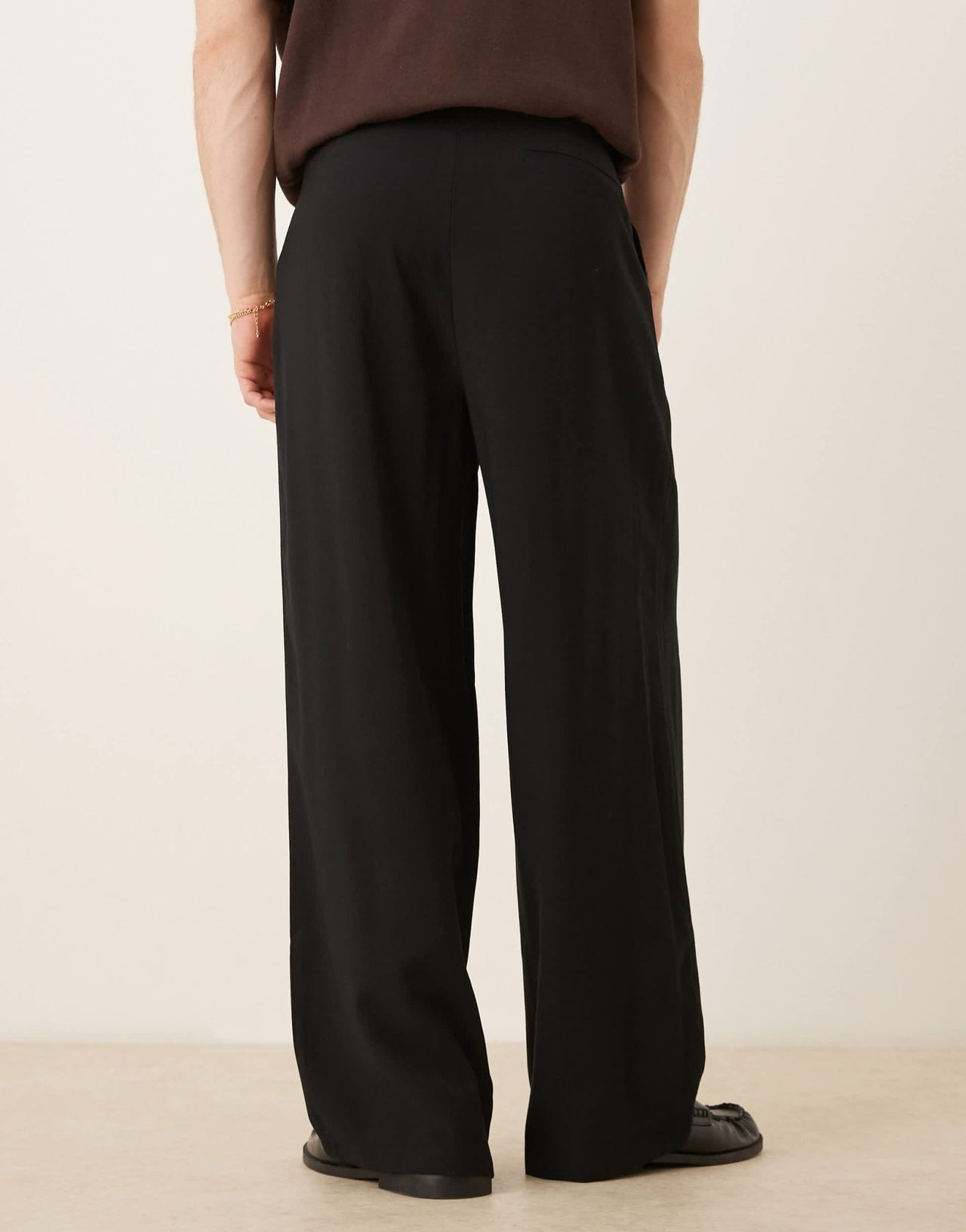 ASOS DESIGN horseshoe smart trousers in black - ASOS Sample Sale