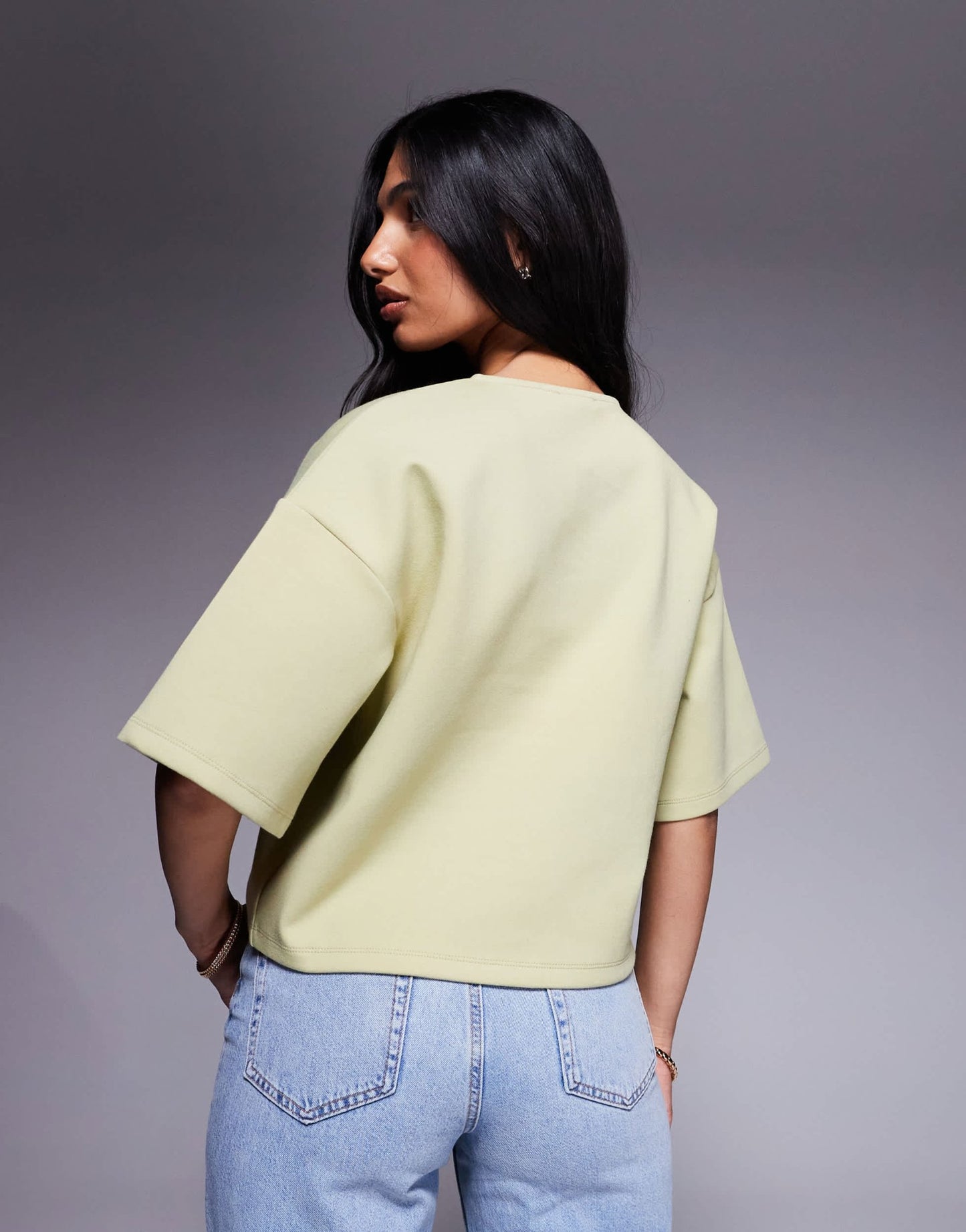 ASOS DESIGN interlock boxy shirt with button through detail in sage - ASOS Sample Sale