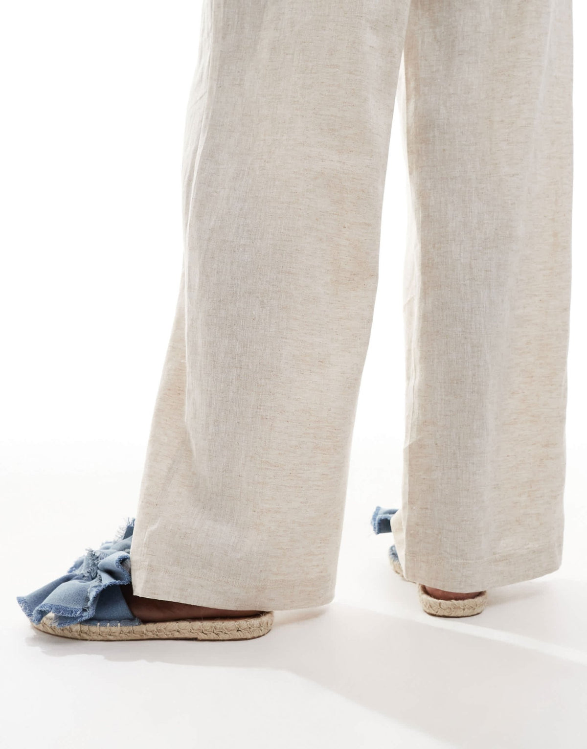 ASOS DESIGN Jem bow espadrille mule sandals in denim - ASOS Sample Sale