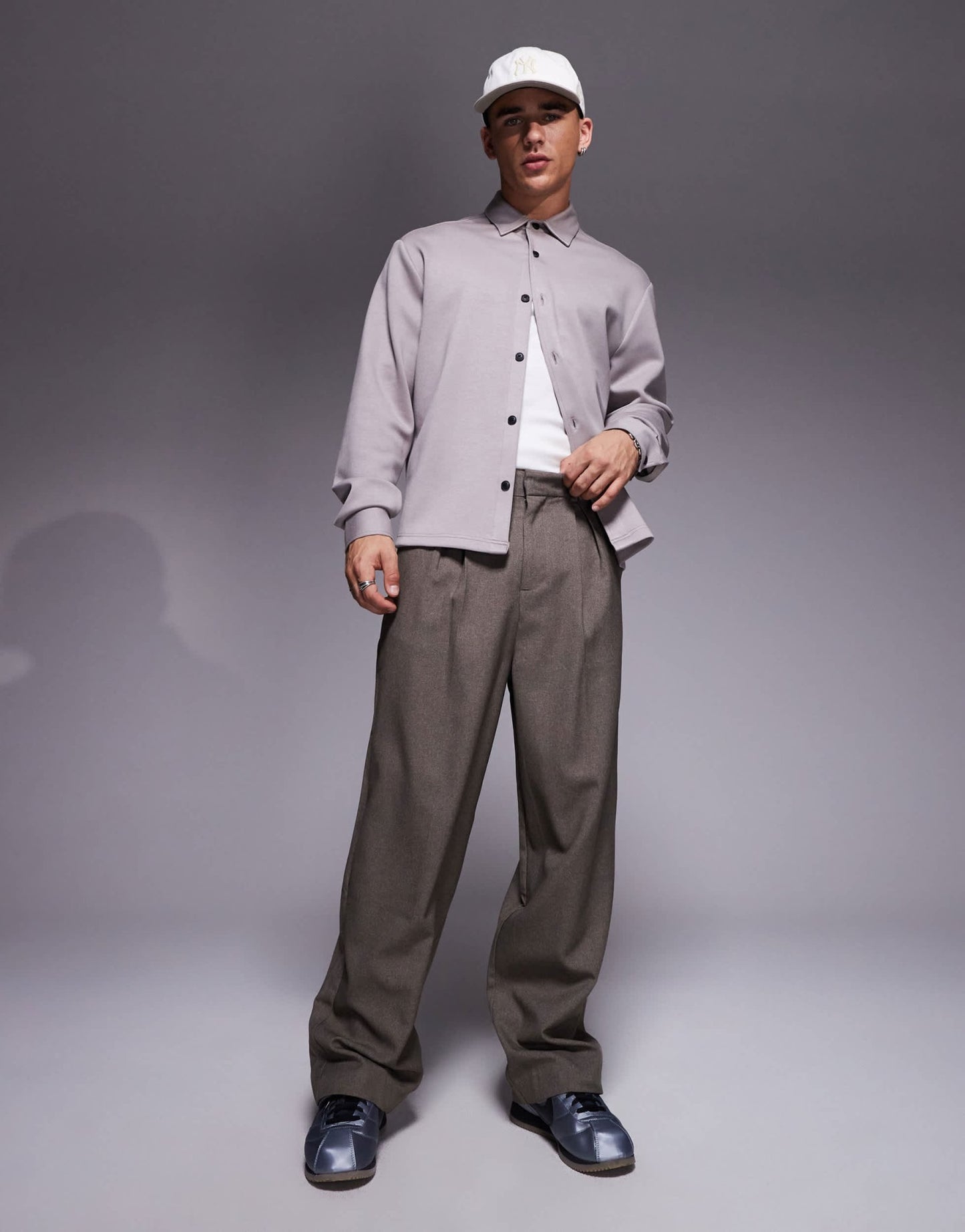 ASOS DESIGN jersey overshirt in grey - ASOS Sample Sale