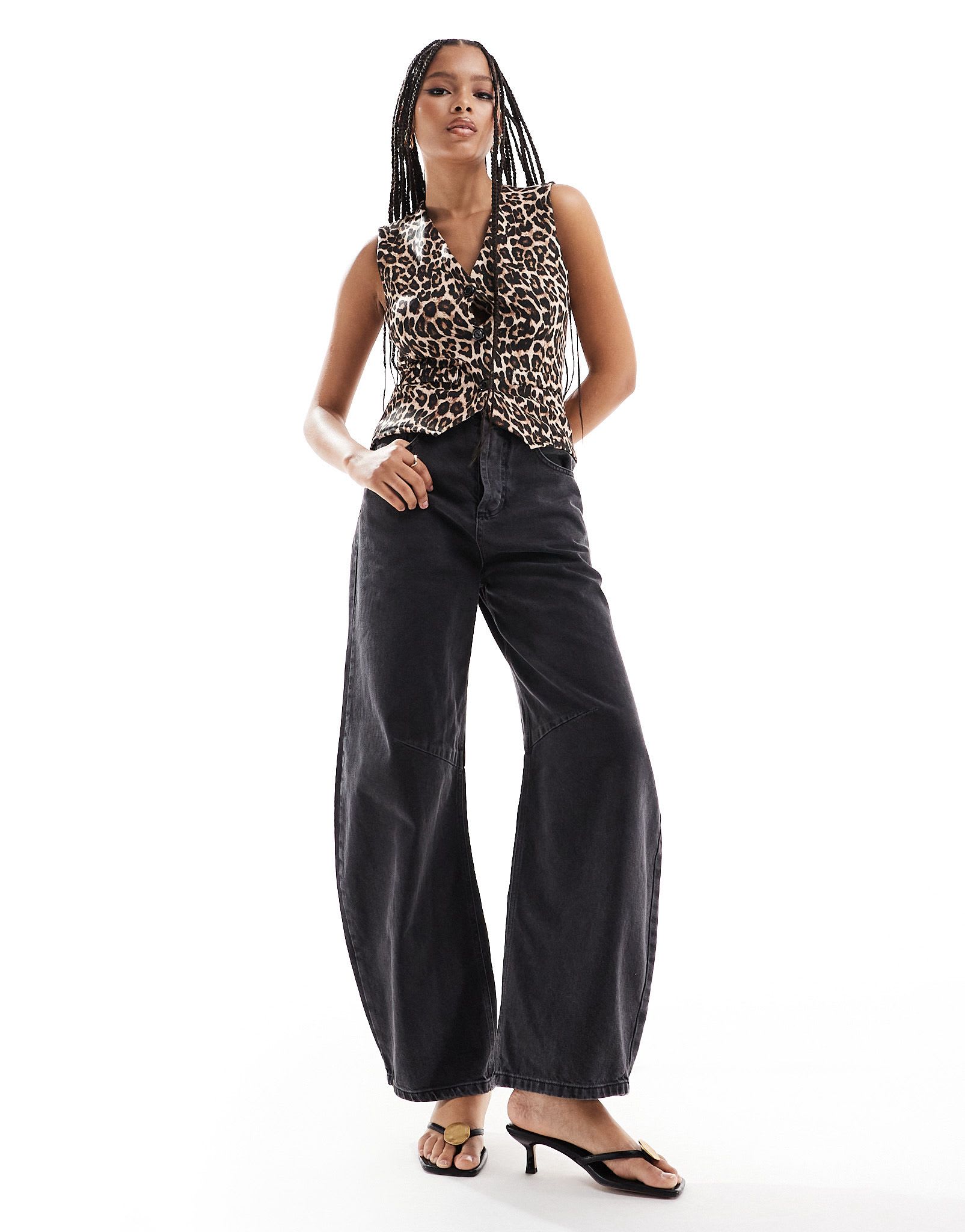 ASOS DESIGN jersey waistcoat in leopard print - ASOS Sample Sale