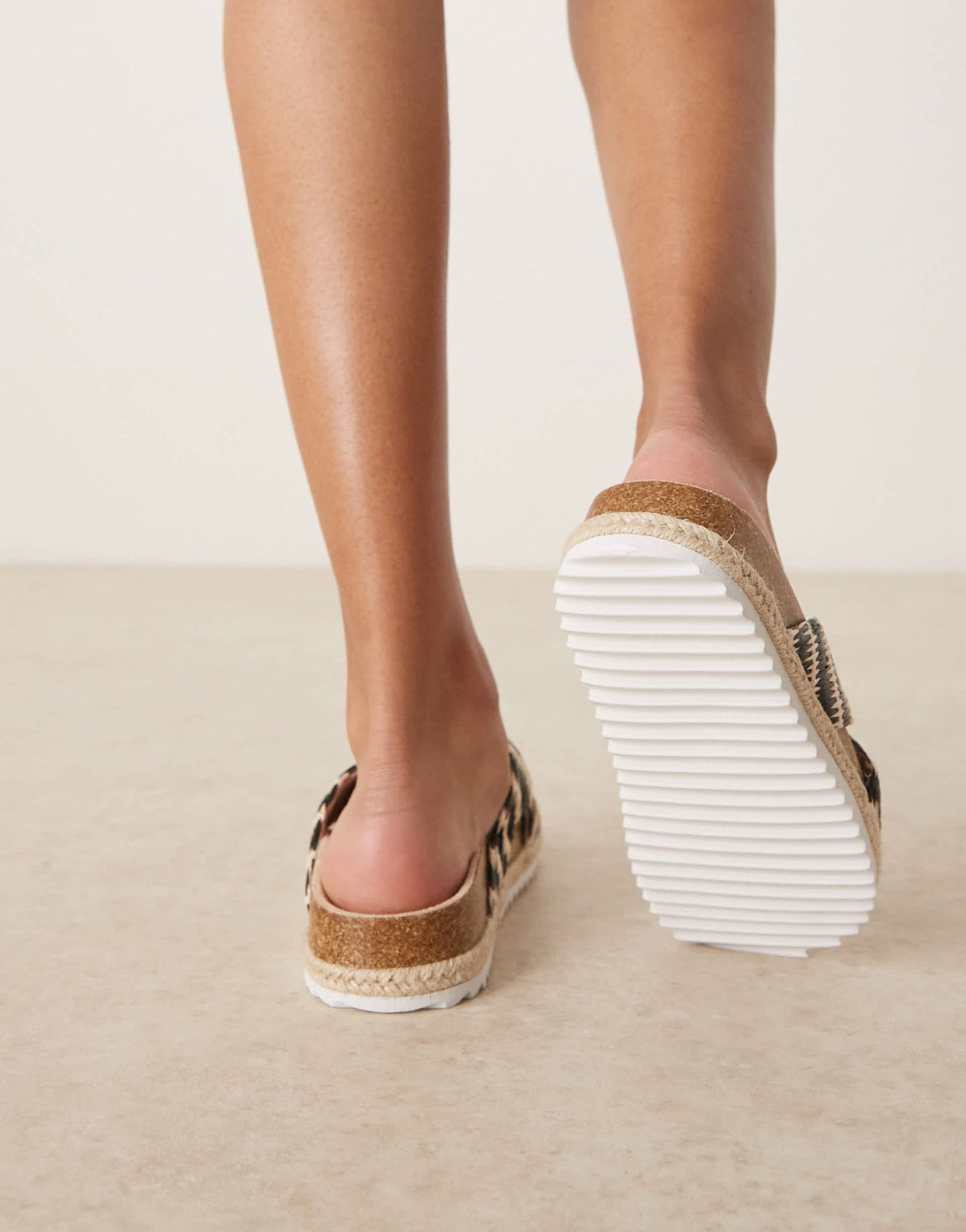 ASOS DESIGN Jessica cross strap espadrille mule sandal in natural stripe - ASOS Sample Sale