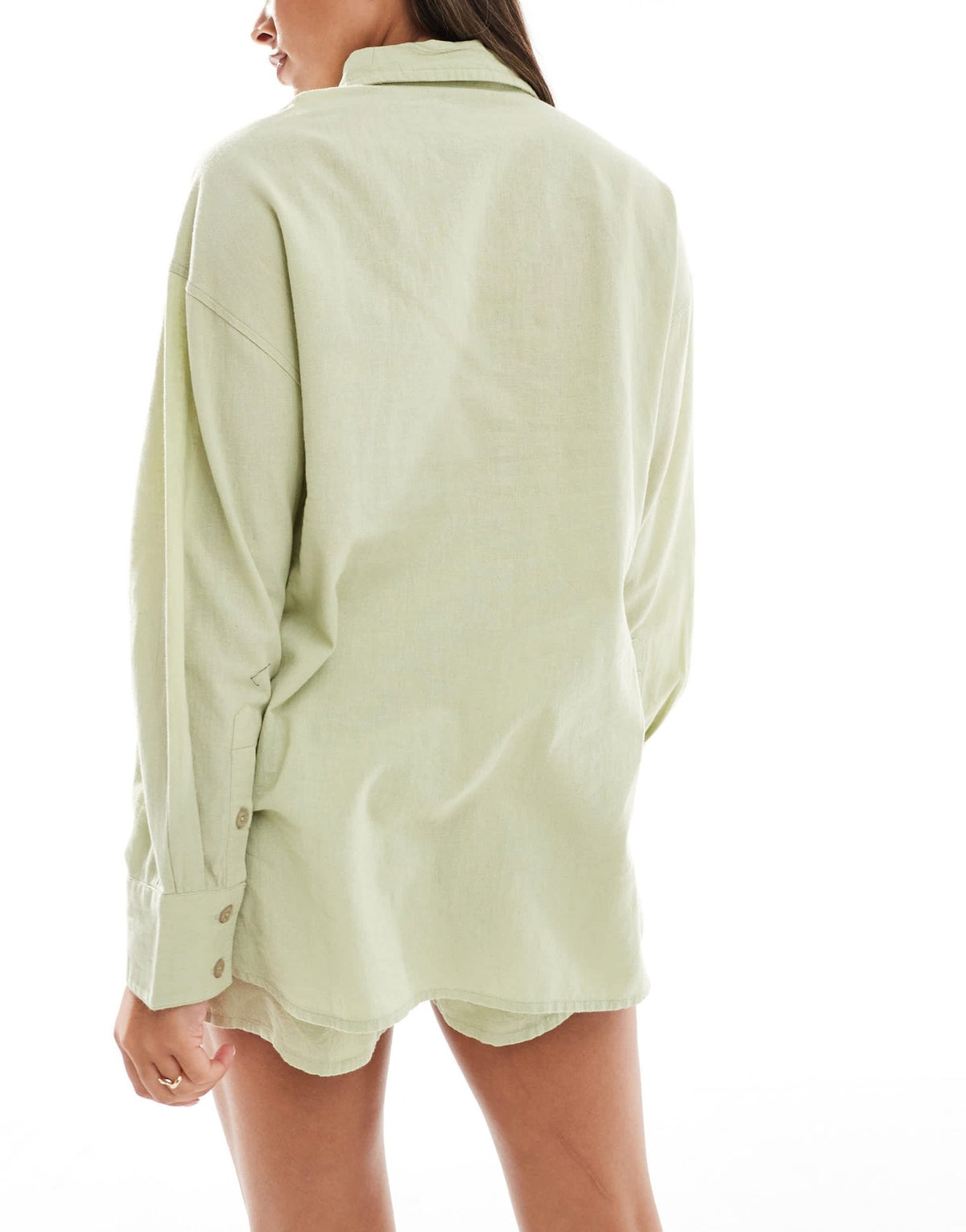ASOS DESIGN Kayla mix and match beach shirt in khaki - ASOS Sample Sale
