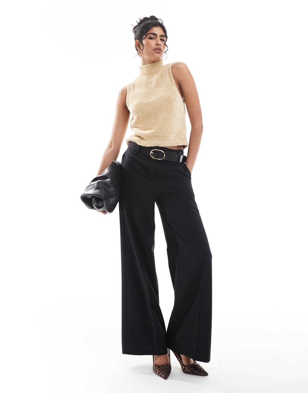 ASOS DESIGN knitted chenille tank in eyelash yarn in gold - ASOS Sample Sale