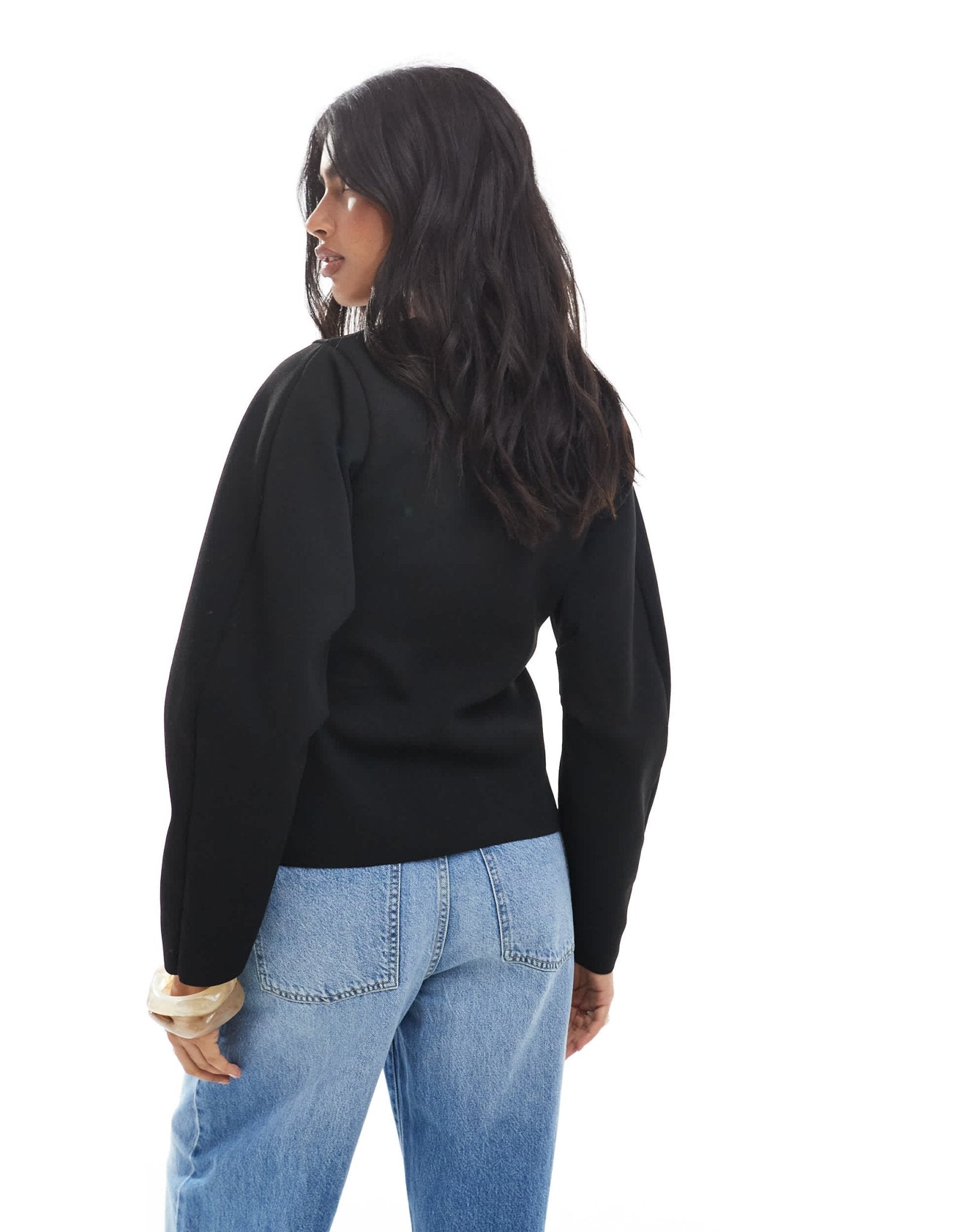 ASOS DESIGN knitted cocoon sleeve cinch cardigan in black - ASOS Sample Sale