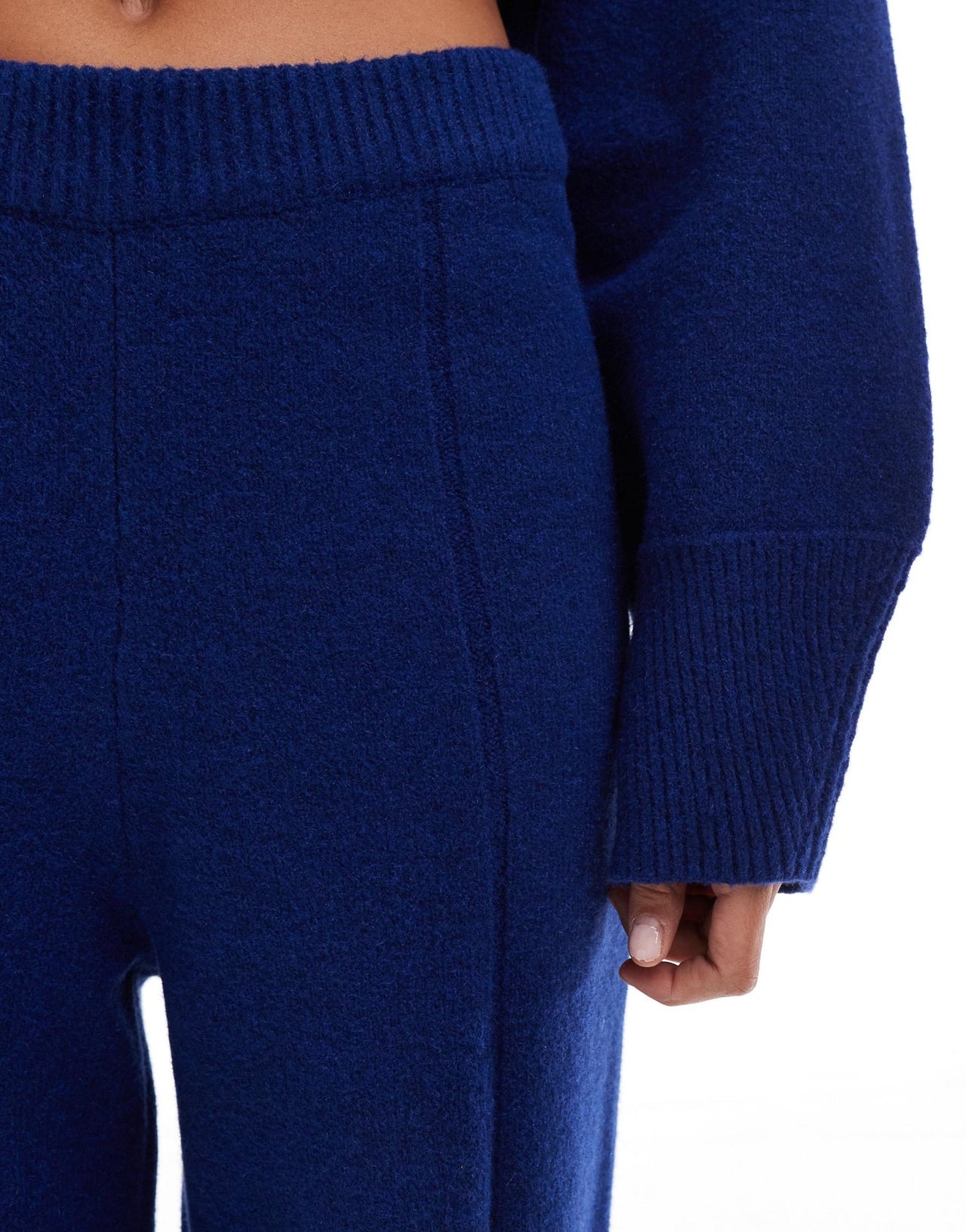 ASOS DESIGN knitted compact trouser co - ord in navy - ASOS Sample Sale
