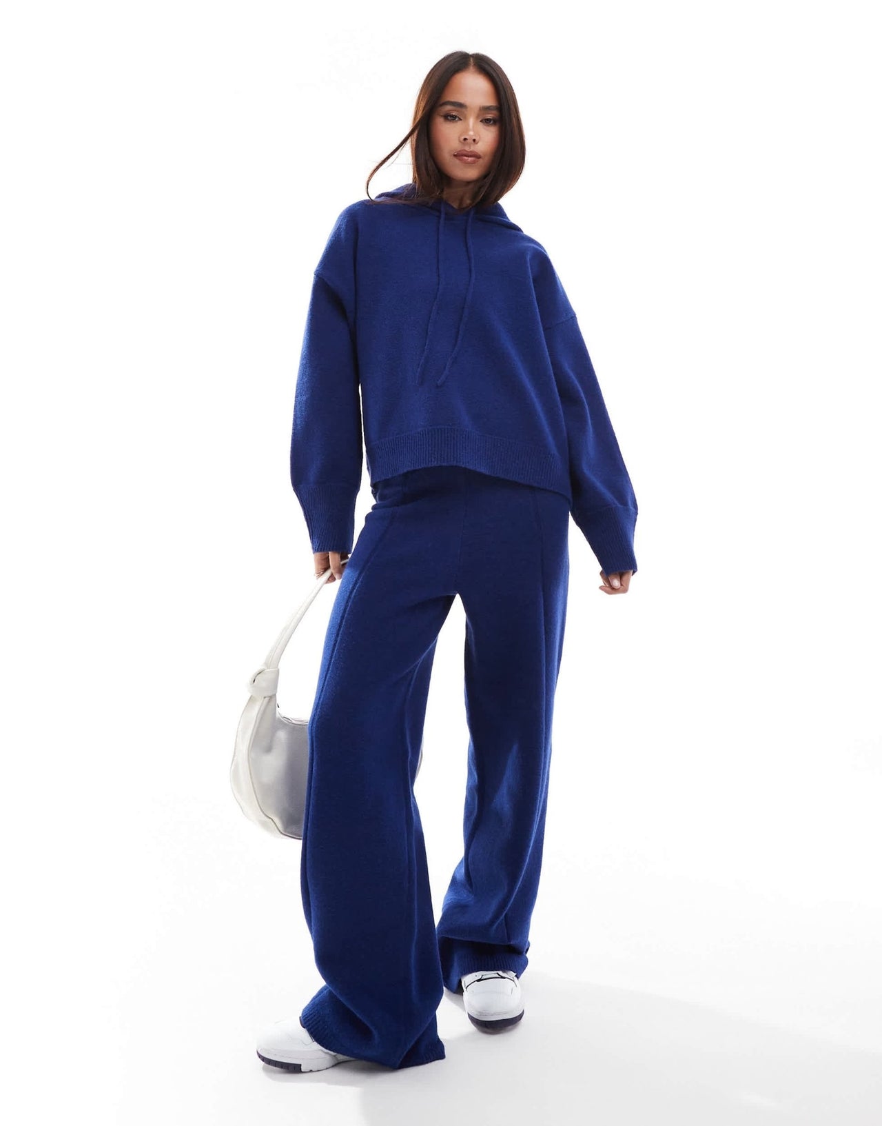 ASOS DESIGN knitted compact trouser co - ord in navy - ASOS Sample Sale