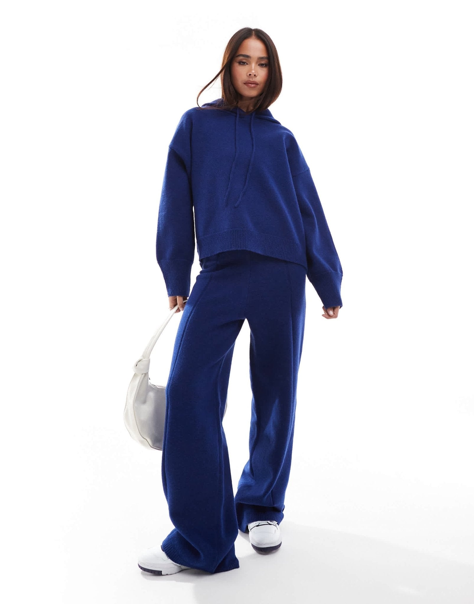 ASOS DESIGN knitted compact trouser co - ord in navy - ASOS Sample Sale