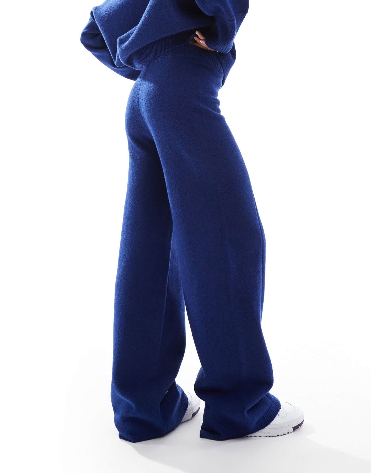 ASOS DESIGN knitted compact trouser co - ord in navy - ASOS Sample Sale