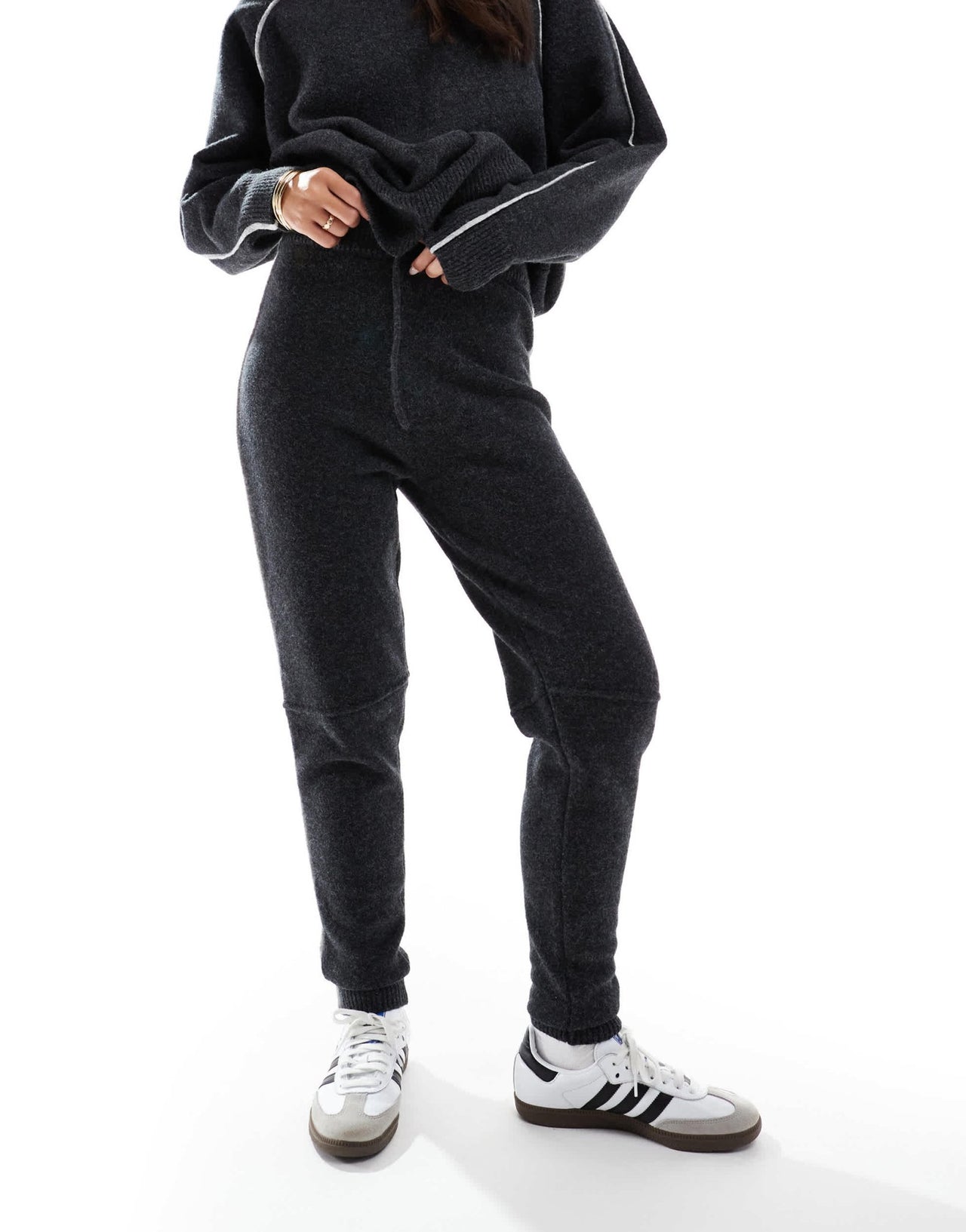 ASOS DESIGN knitted jogger co - ord in charcoal - ASOS Sample Sale