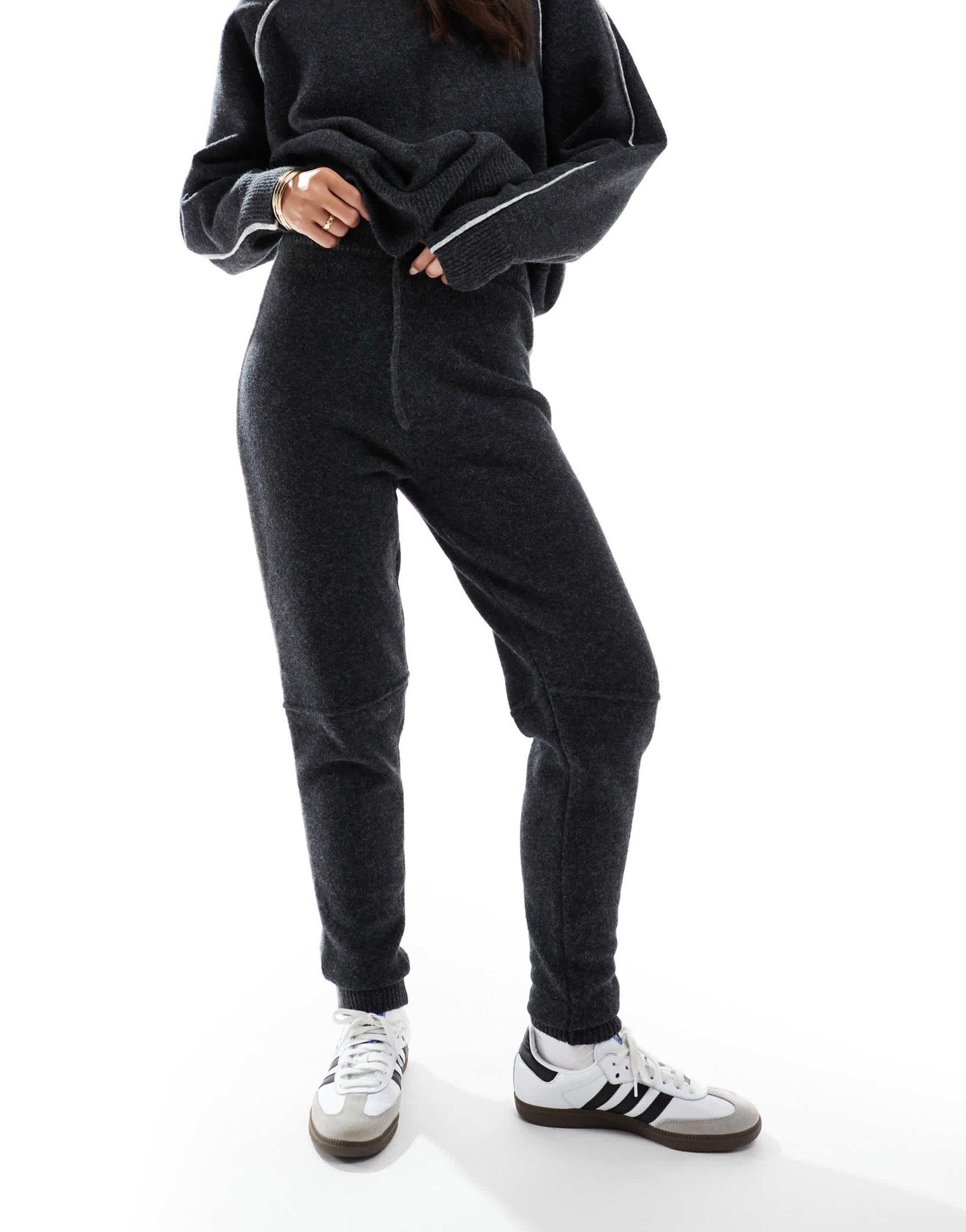 ASOS DESIGN knitted jogger co - ord in charcoal - ASOS Sample Sale