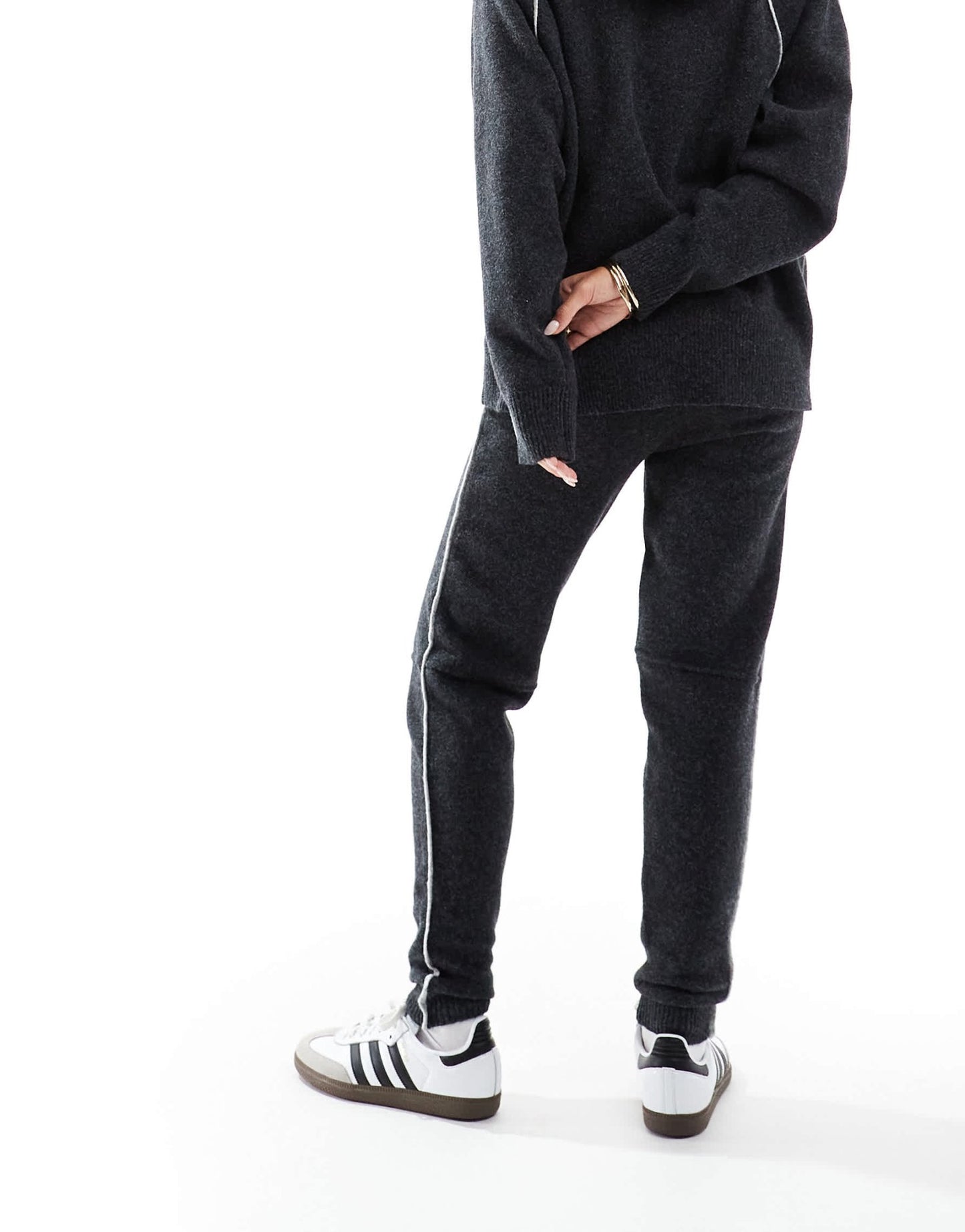 ASOS DESIGN knitted jogger co - ord in charcoal - ASOS Sample Sale