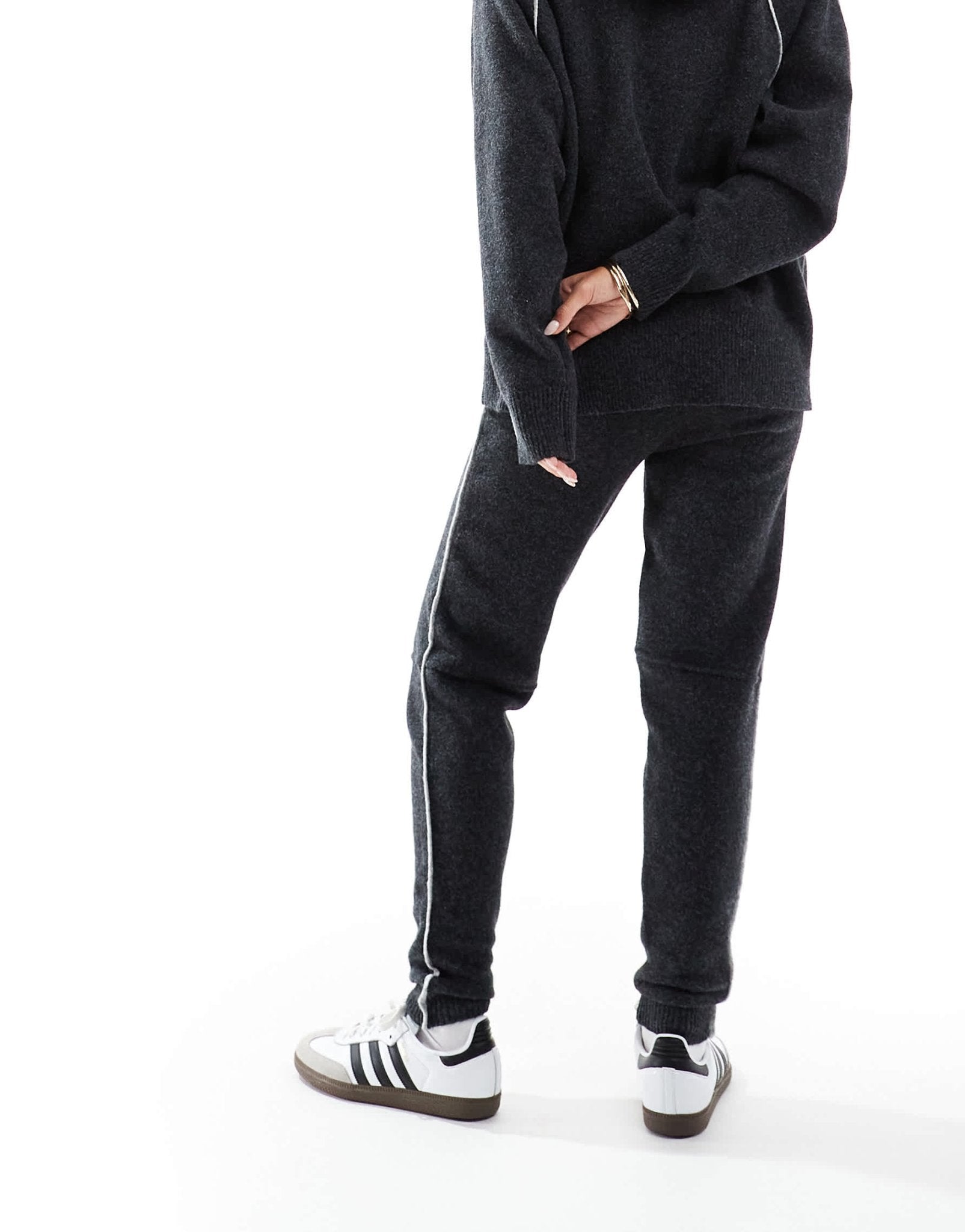 ASOS DESIGN knitted jogger co - ord in charcoal - ASOS Sample Sale