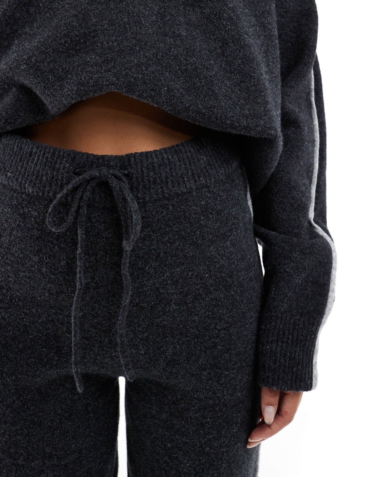 ASOS DESIGN knitted jogger co - ord in charcoal - ASOS Sample Sale