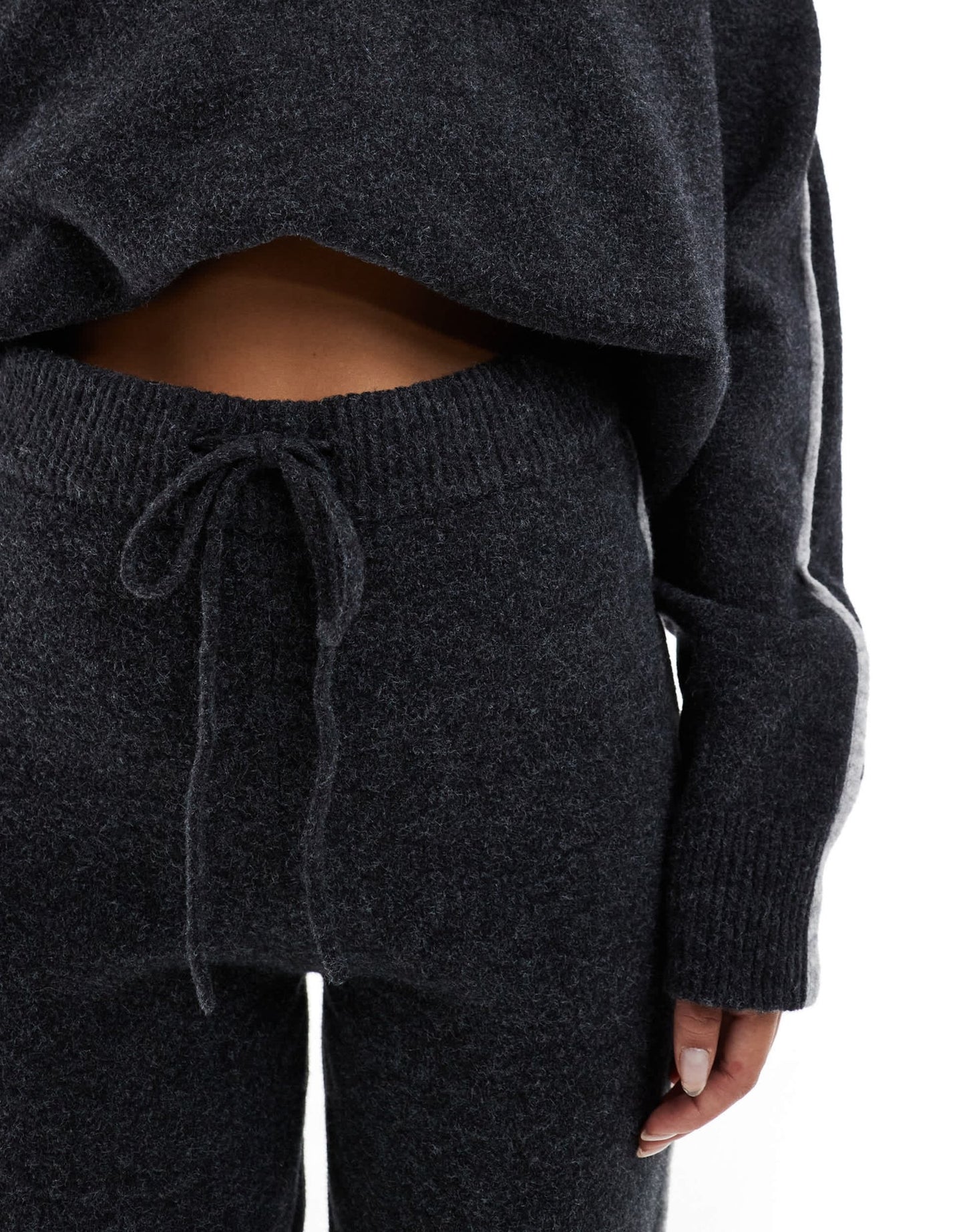 ASOS DESIGN knitted jogger co - ord in charcoal - ASOS Sample Sale