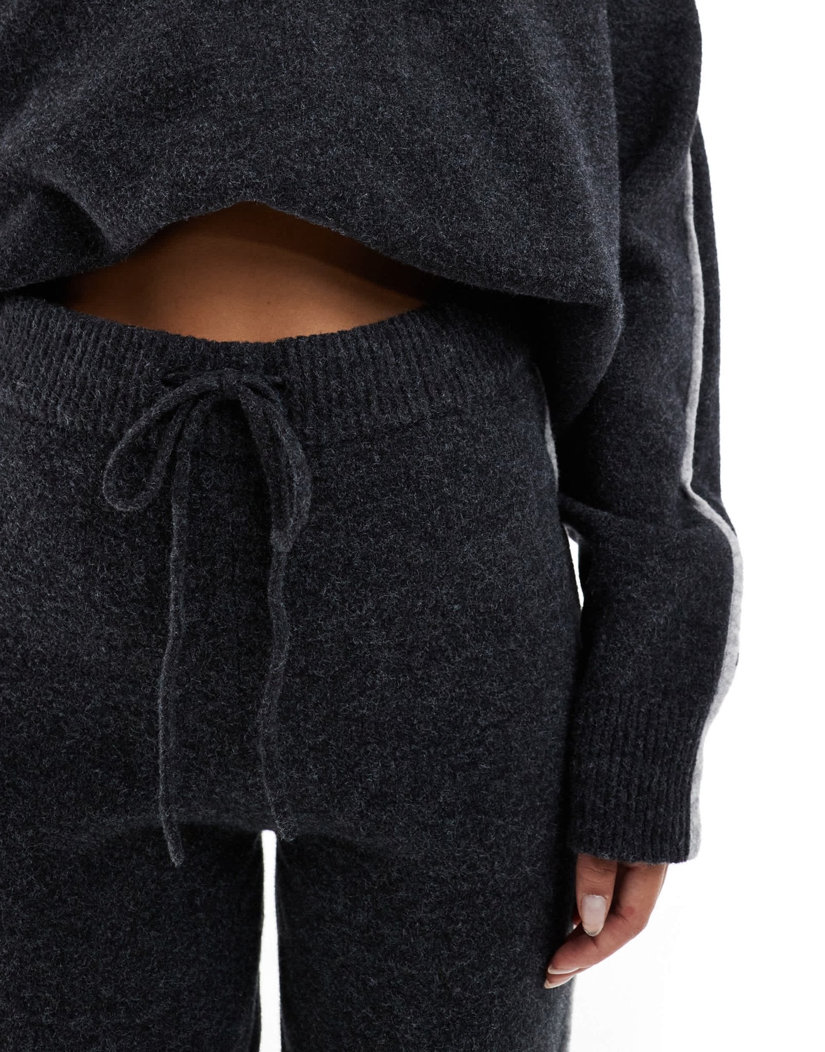 ASOS DESIGN knitted jogger co - ord in charcoal - ASOS Sample Sale