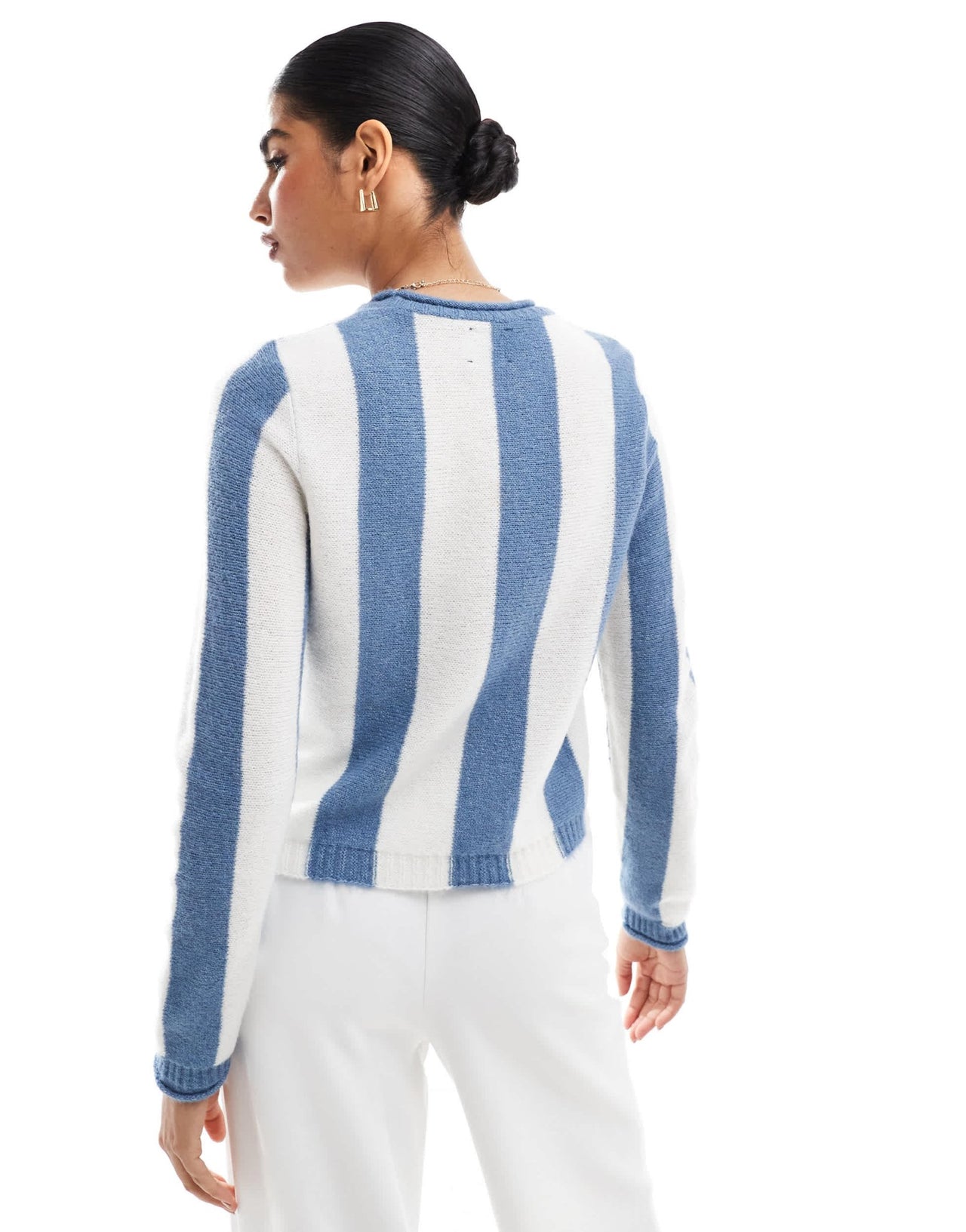 ASOS DESIGN knitted oversized jumper in cream stripe - ASOS Sample Sale