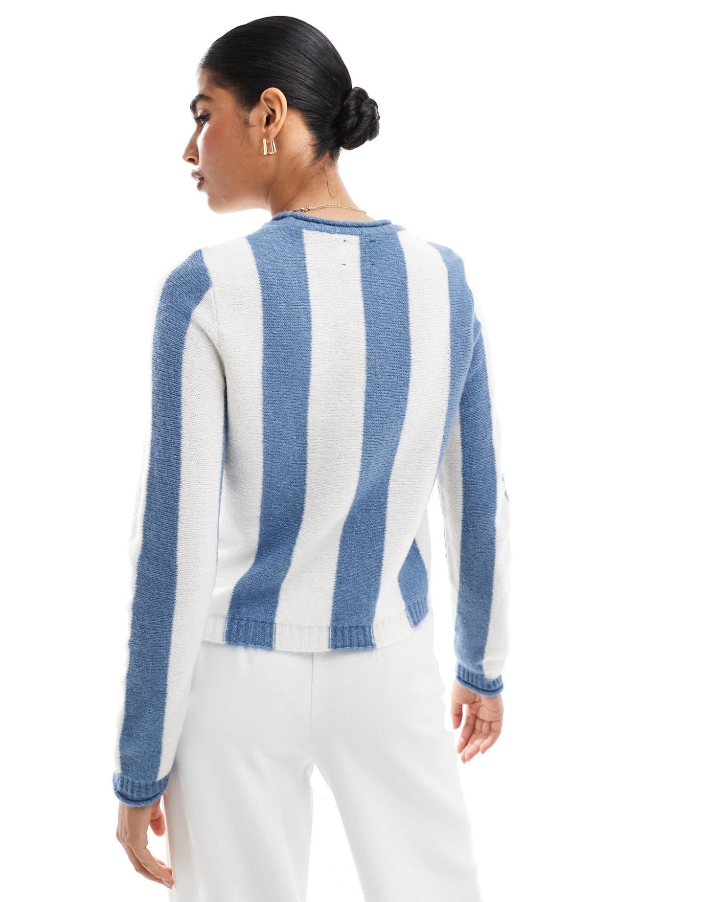 ASOS DESIGN knitted oversized jumper in cream stripe - ASOS Sample Sale