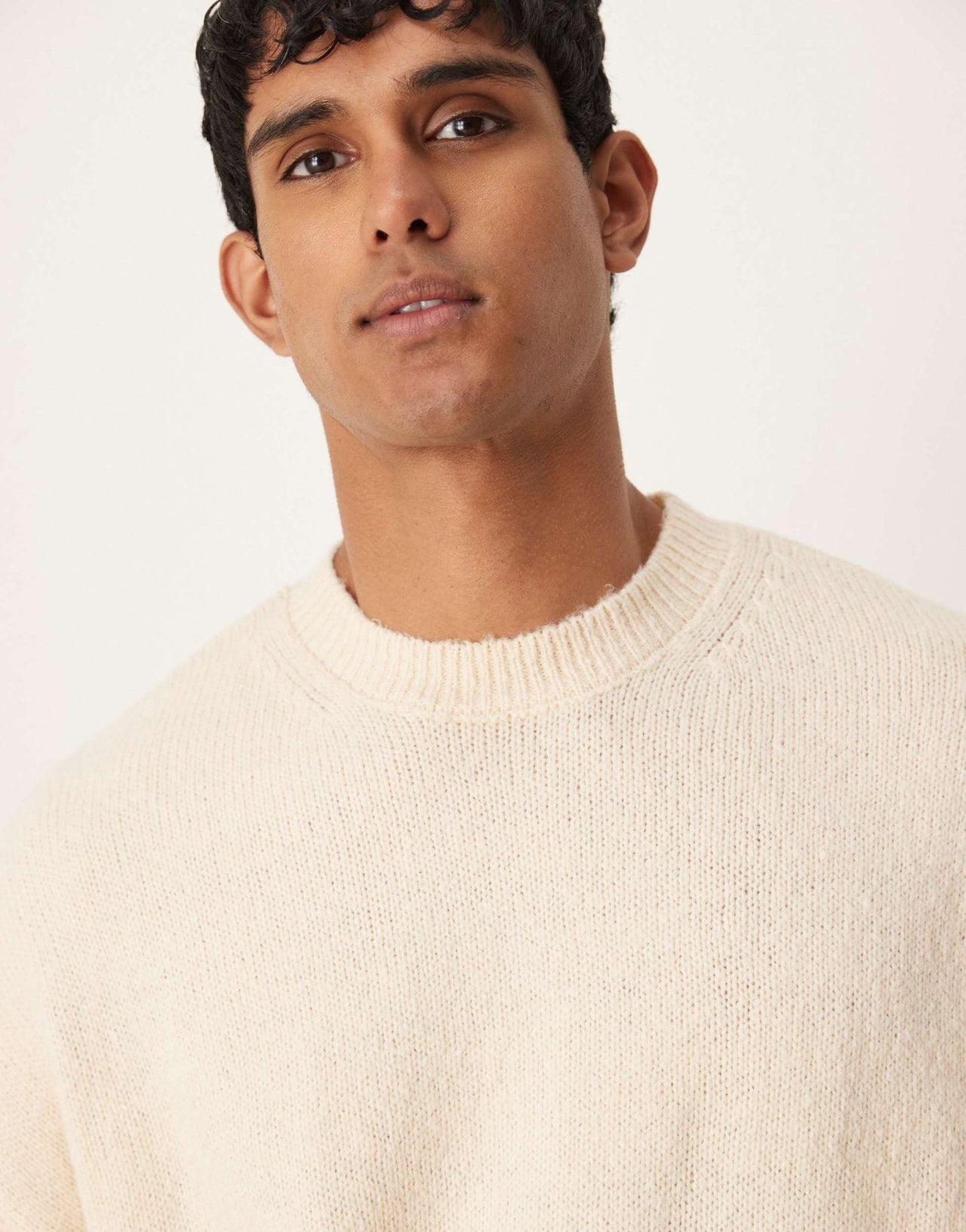 ASOS DESIGN knitted oversized t-shirt in oatmeal - ASOS Sample Sale