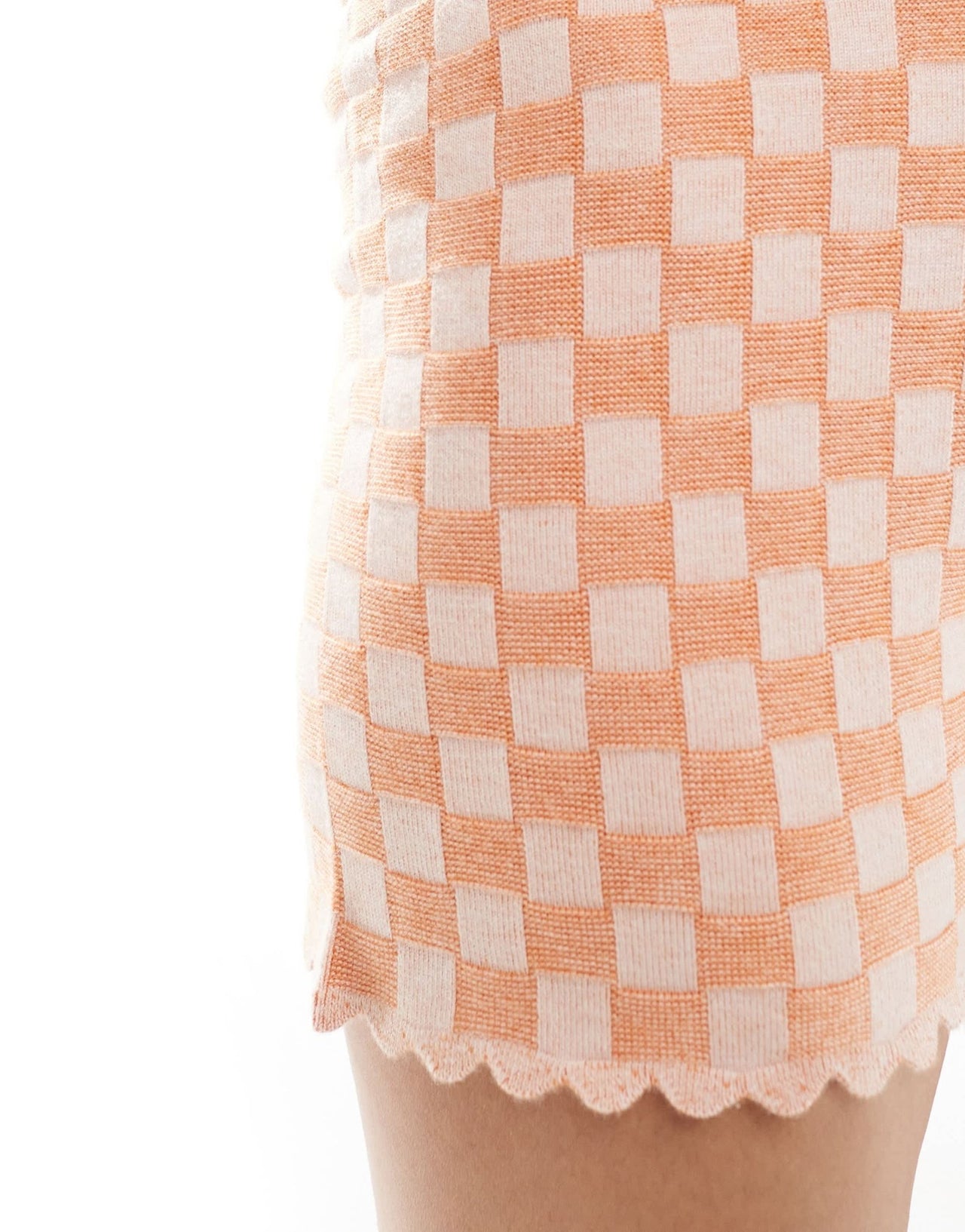 ASOS DESIGN knitted short in checkerboard pattern co - ord - ASOS Sample Sale