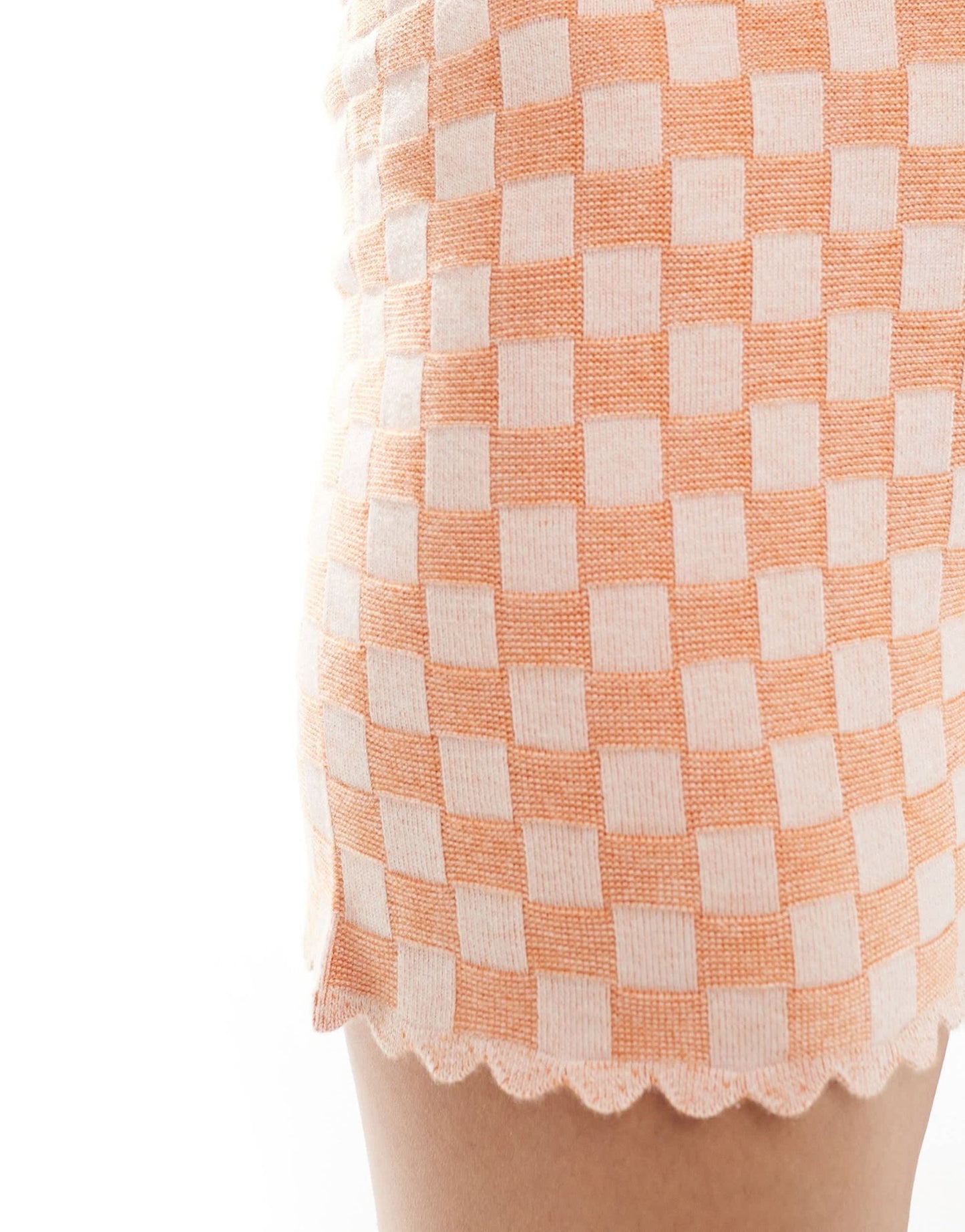 ASOS DESIGN knitted short in checkerboard pattern co - ord - ASOS Sample Sale