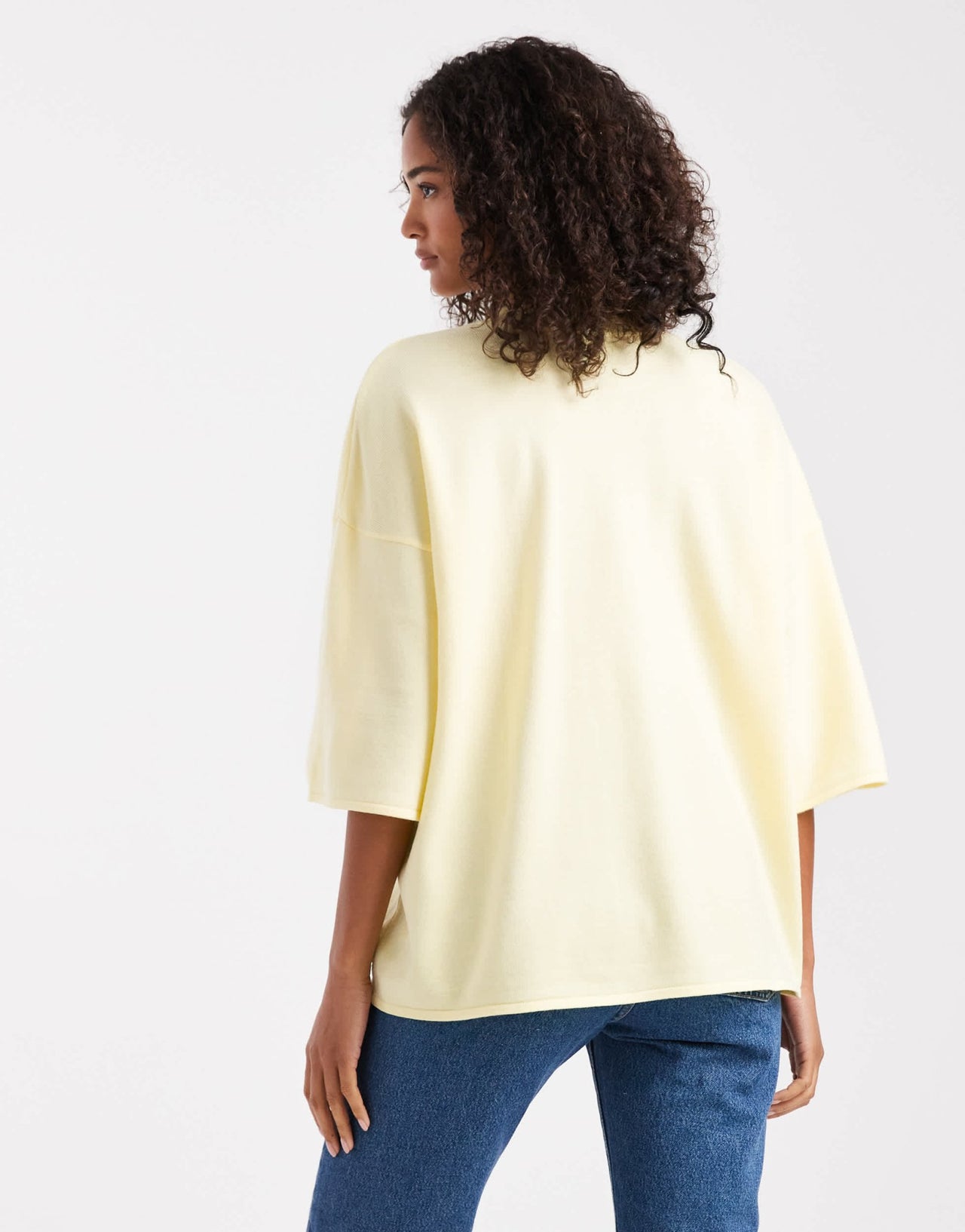 ASOS DESIGN knitted structured t shirt in buttermilk - ASOS Sample Sale