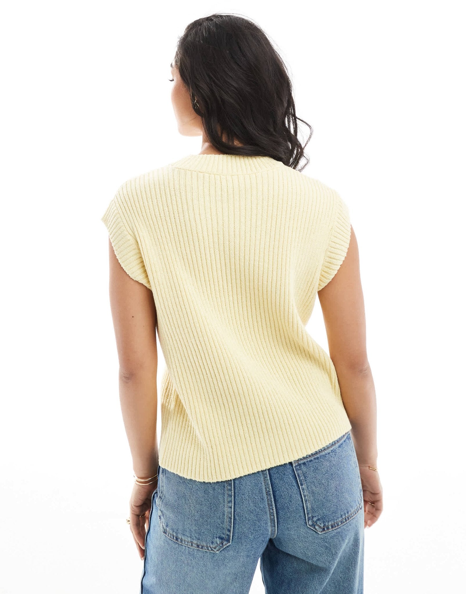 ASOS DESIGN knitted tank top in buttermilk yellow - ASOS Sample Sale