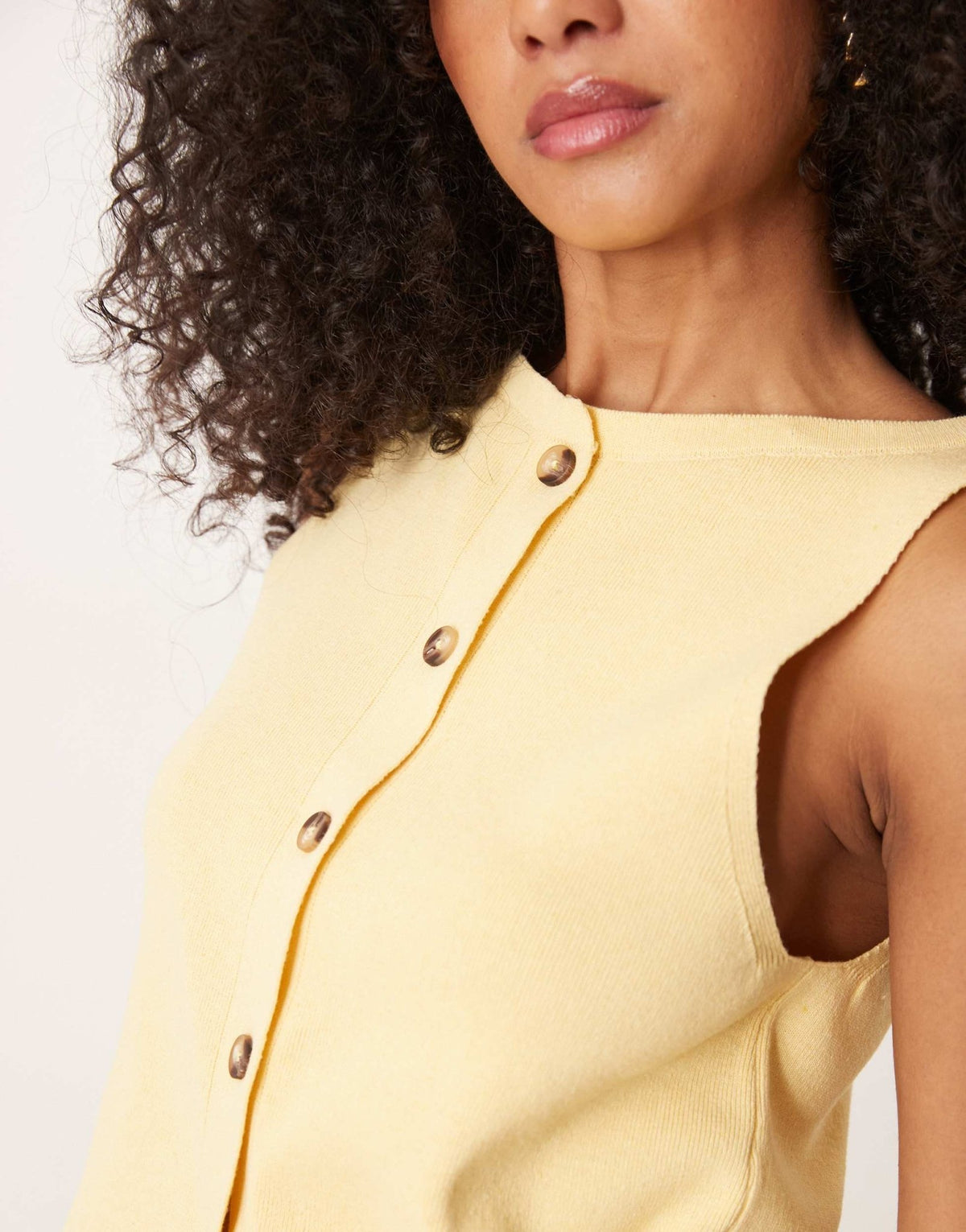 ASOS DESIGN knitted waistcoat co-ord in buttermilk - ASOS Sample Sale