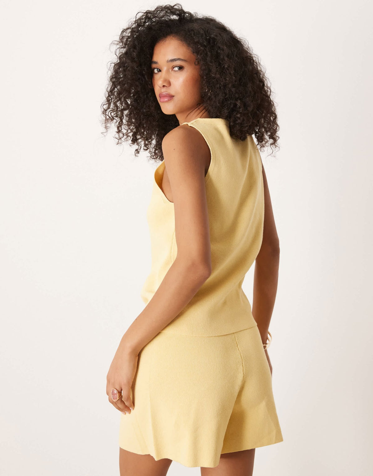 ASOS DESIGN knitted waistcoat co-ord in buttermilk - ASOS Sample Sale